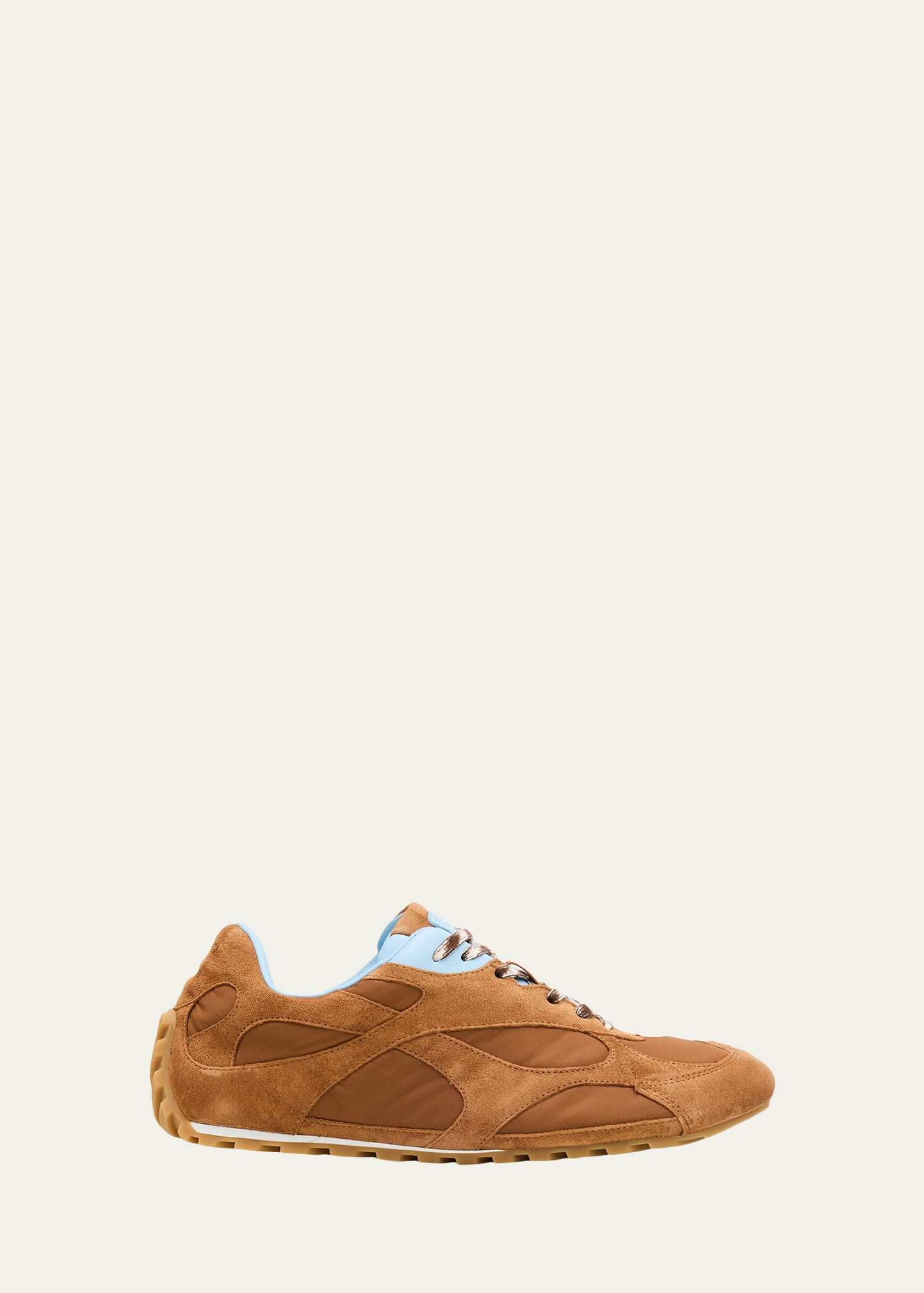 Bottega Veneta Men's Orbit Flash Nylon and Suede Low-Top Sneakers