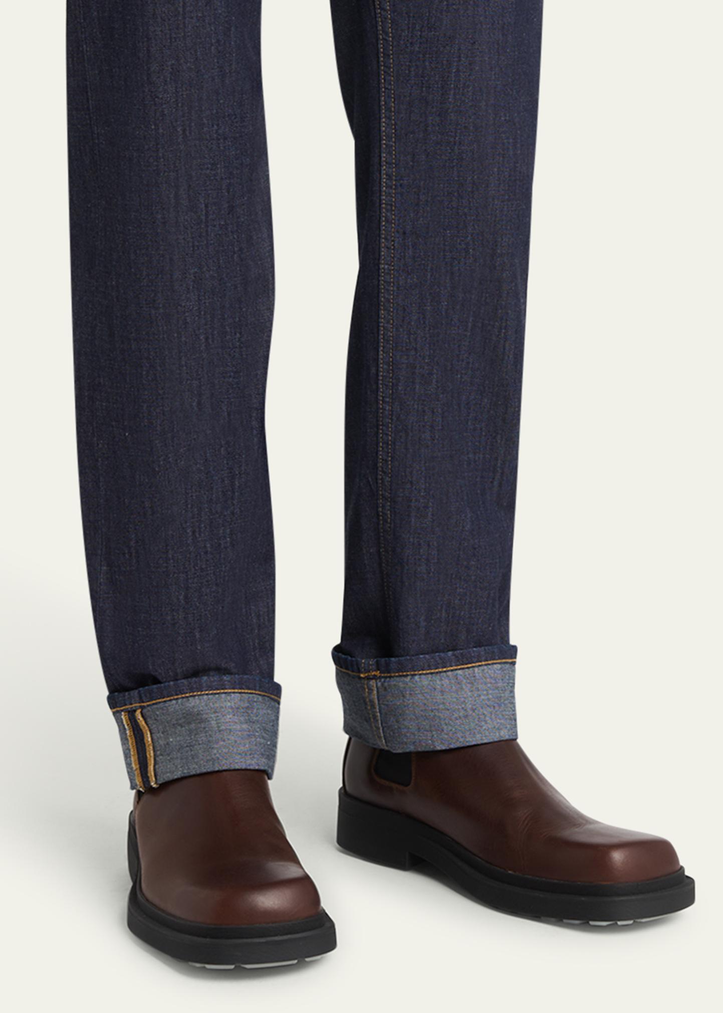 Bottega Veneta Men's Ben Smooth & Intrecciato Leather Chelsea