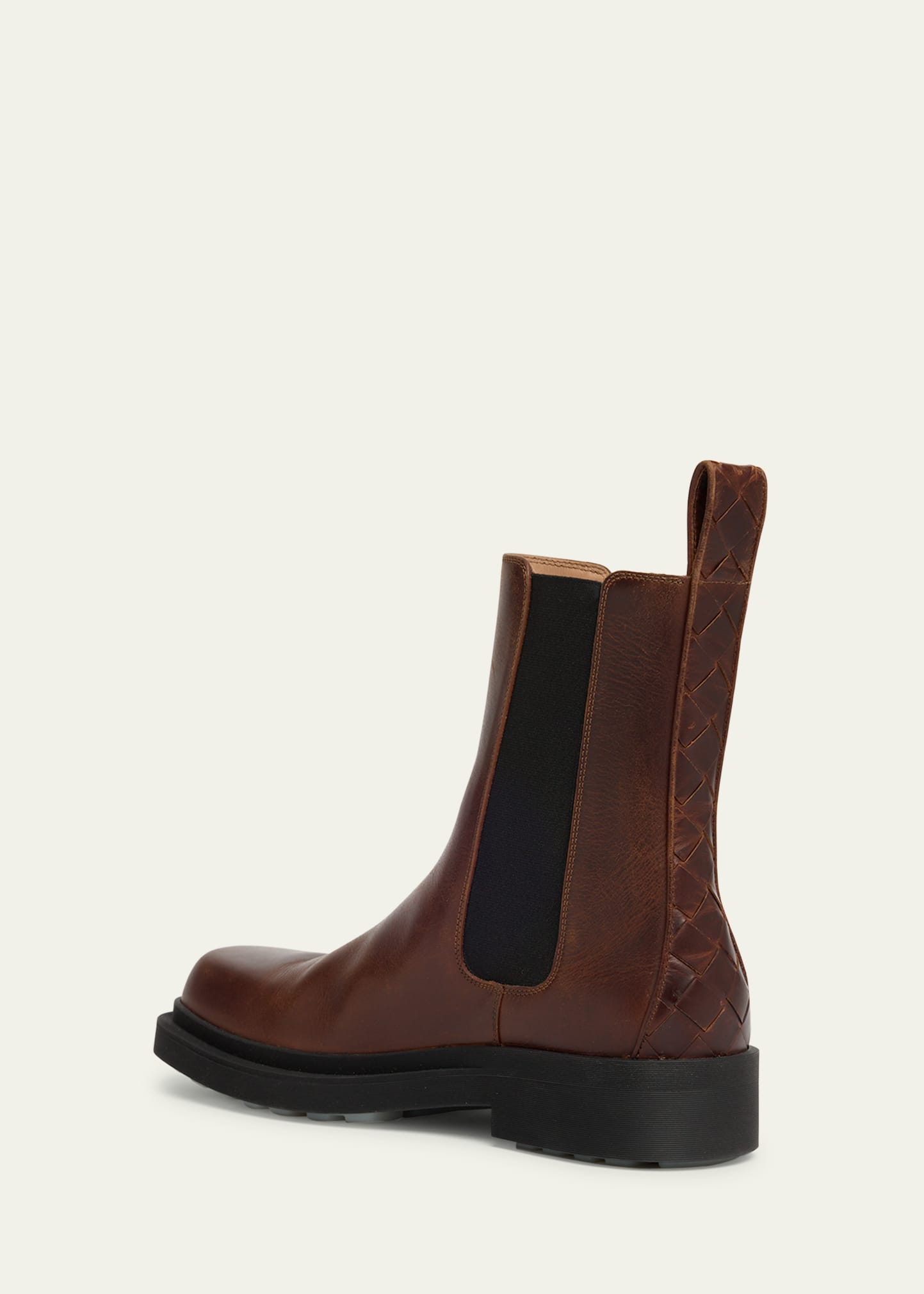 Bottega Veneta Men's Ben Smooth & Intrecciato Leather Chelsea
