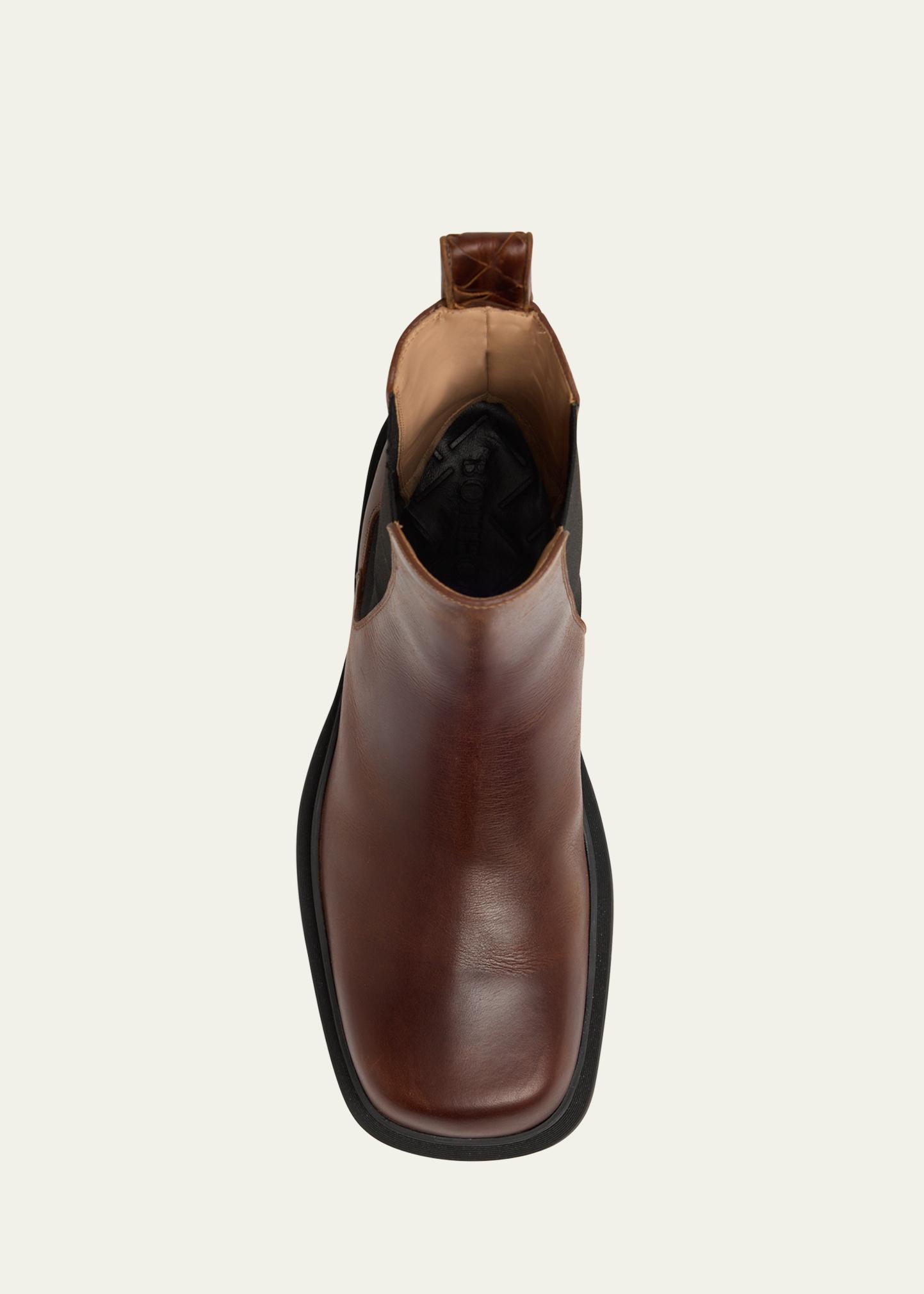 Bottega Veneta Men's Ben Smooth & Intrecciato Leather Chelsea