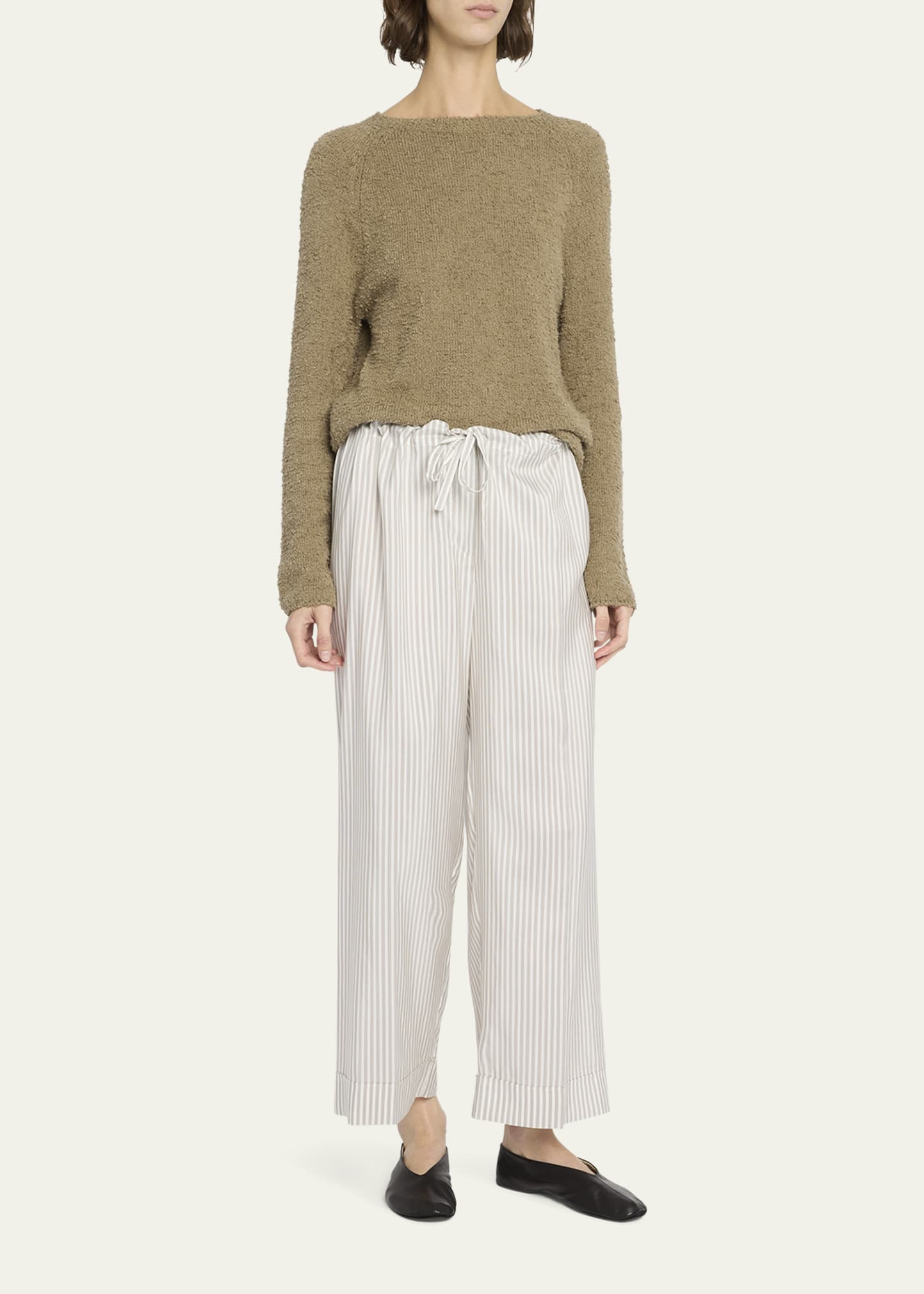 パンツ The Row Pantalone Yayah In Seta THE ROW Yayah Stripe Silk Pants - Bergdorf Goodman