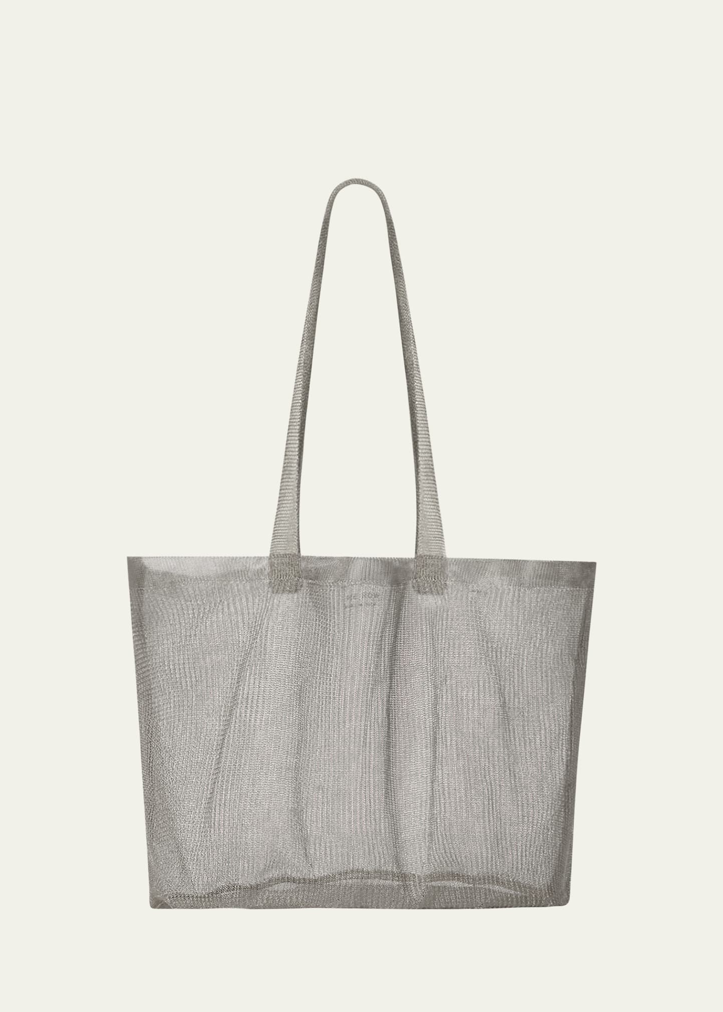 【関税込み】The Row シルバー ミニ Imogen トートバッグ THE ROW Imogen Steel Mesh Tote Bag - Bergdorf Goodman
