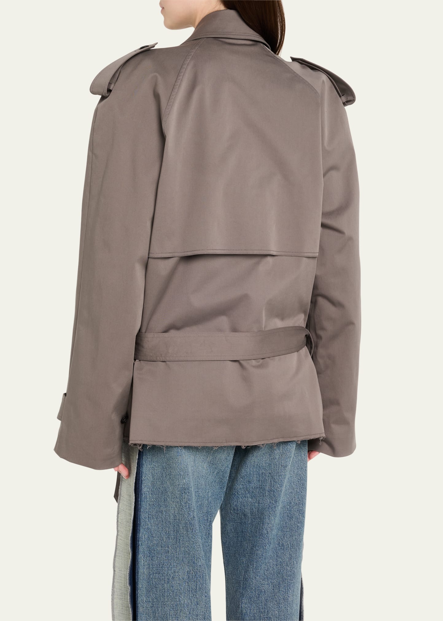 MM6 Maison Margiela Boxy Trench-Style Sports Jacket - Bergdorf Goodman