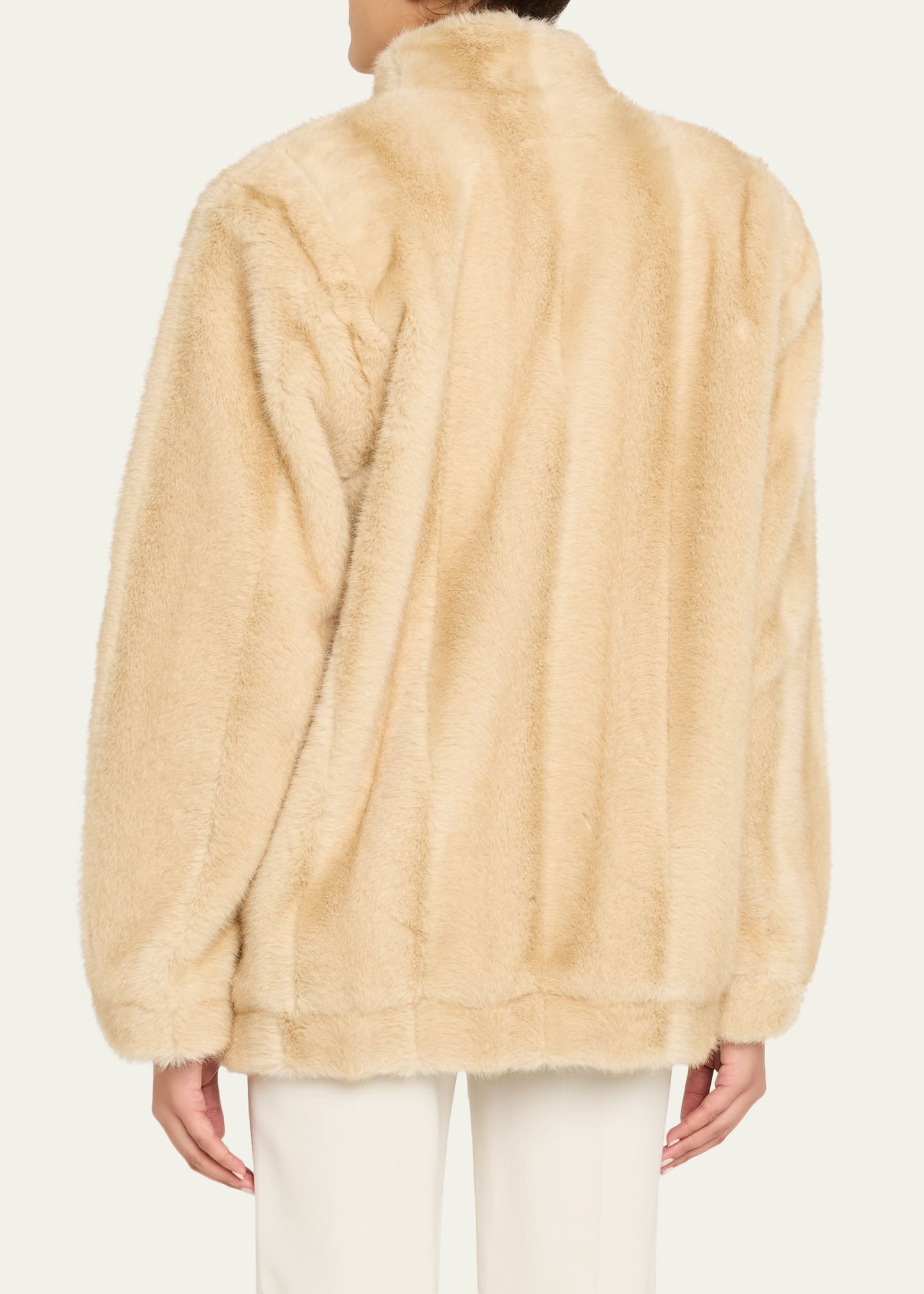 MM6 Maison Margiela Straight Faux Fur Jacket - Bergdorf Goodman