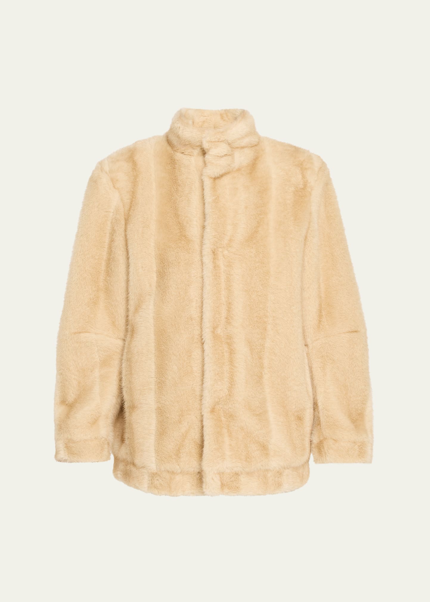 MM6 Maison Margiela Straight Faux Fur Jacket - Bergdorf Goodman