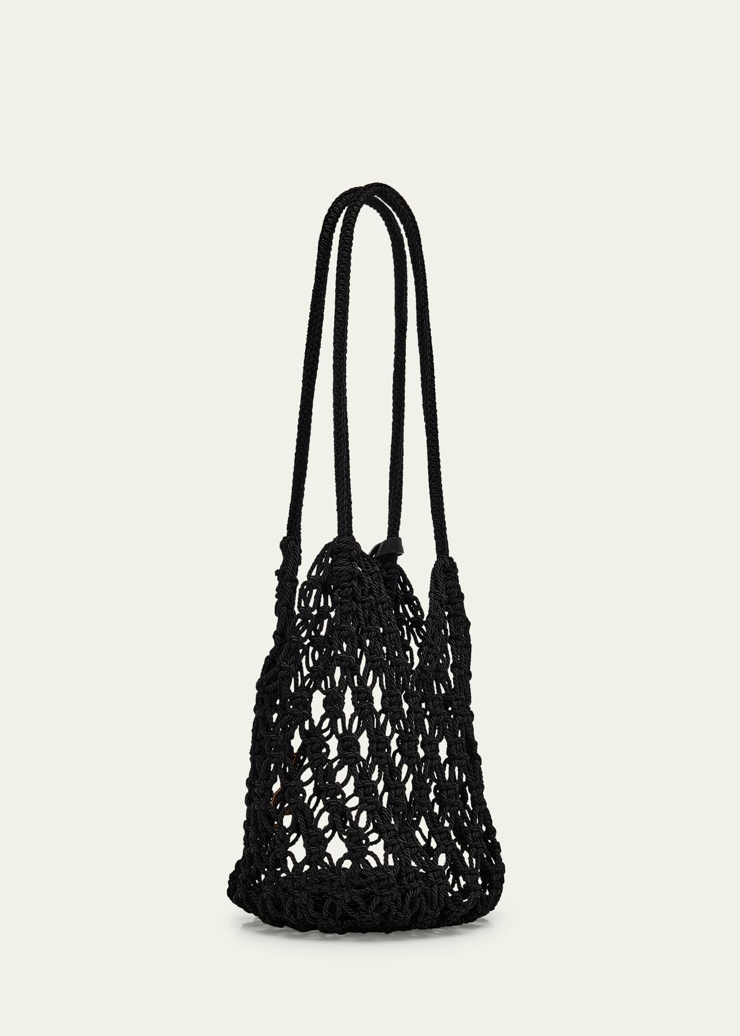 Saint Laurent Small YSL Crochet Shopper Tote Bag - Bergdorf