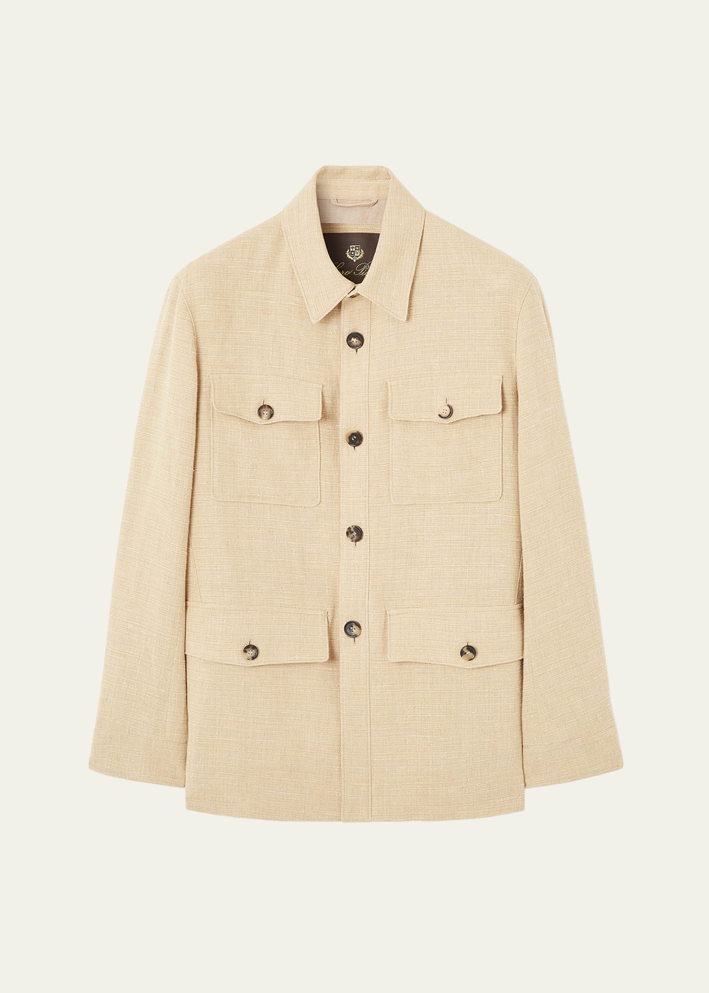 Loro Piana Men's Clem Summer Linen and Silk Shirt Jacket