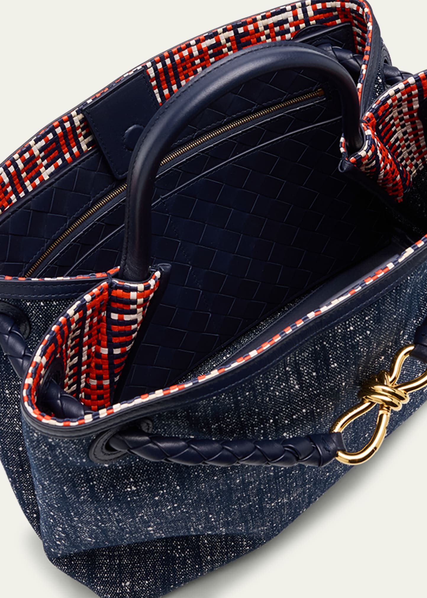 Bottega Veneta Andiamo Medium Boucle Denim Tote Bag - Bergdorf Goodman