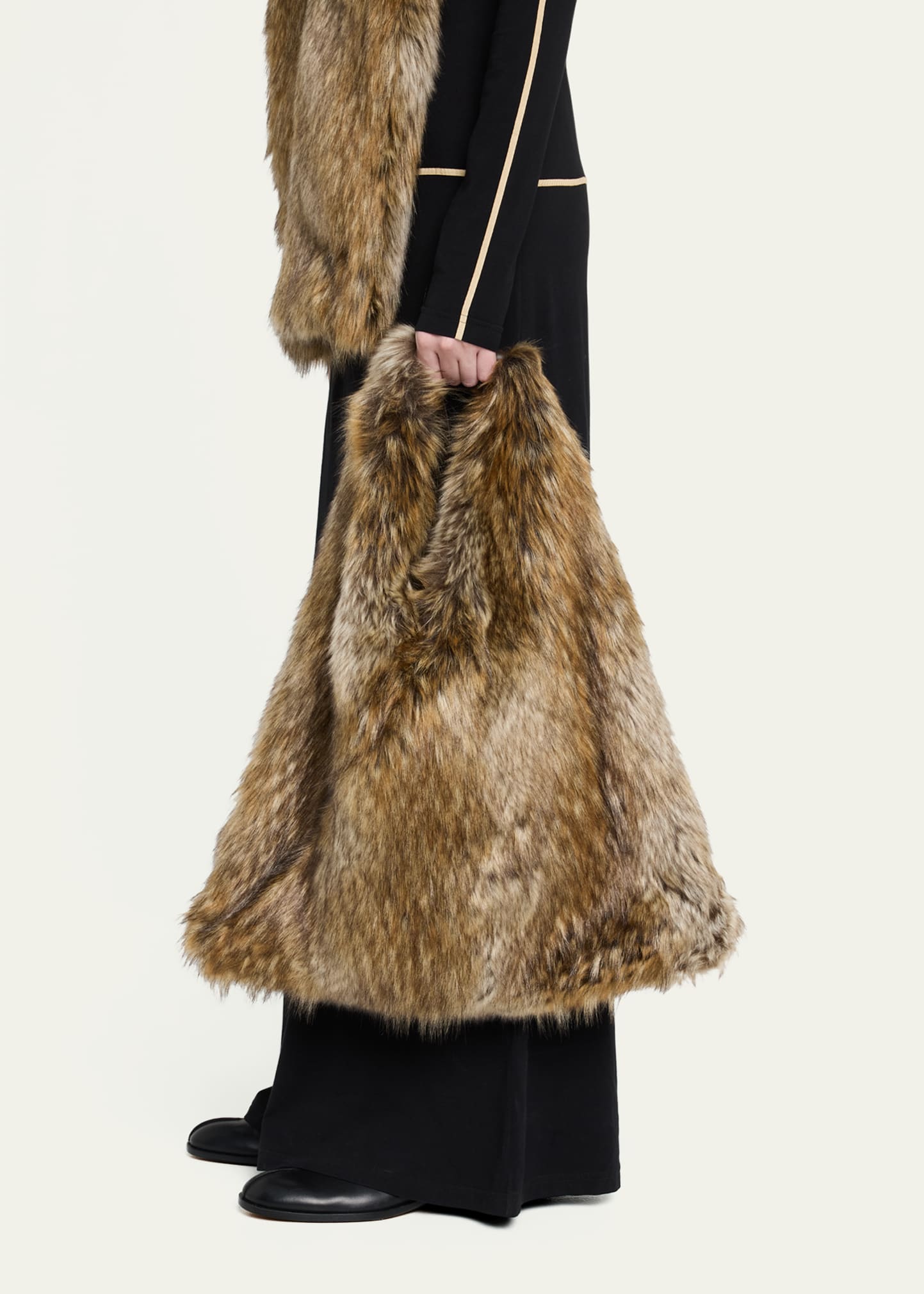 MM6 Maison Margiela Classic Japanese Faux Fur Shoulder Bag