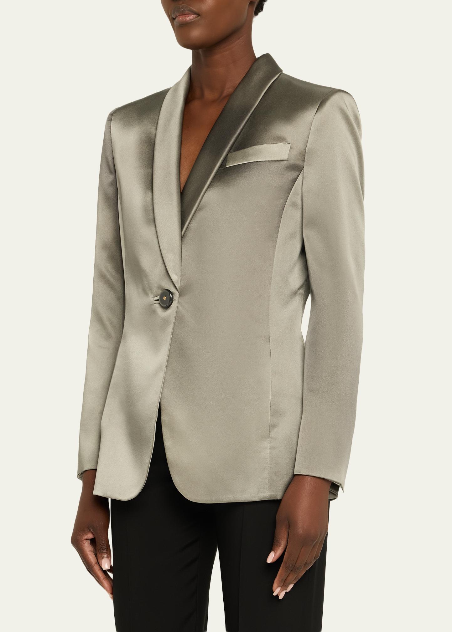 Giorgio Armani Ombre Satin Single-Breasted Blazer - Bergdorf Goodman