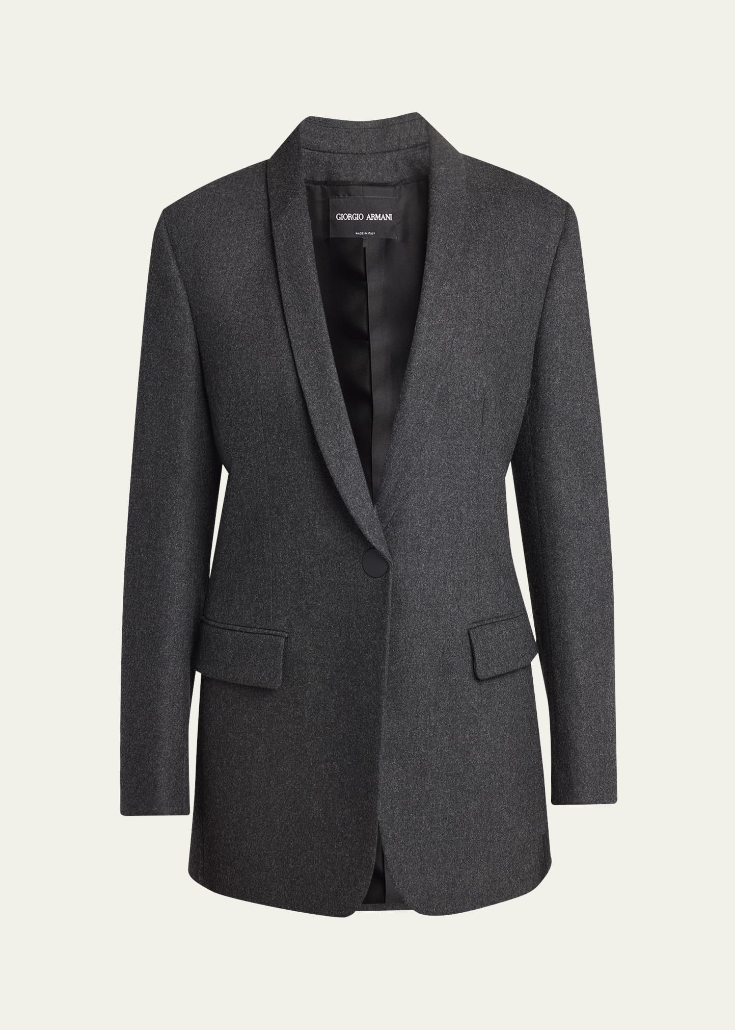 Giorgio Armani Cashmere Flannel Single-Breasted Blazer