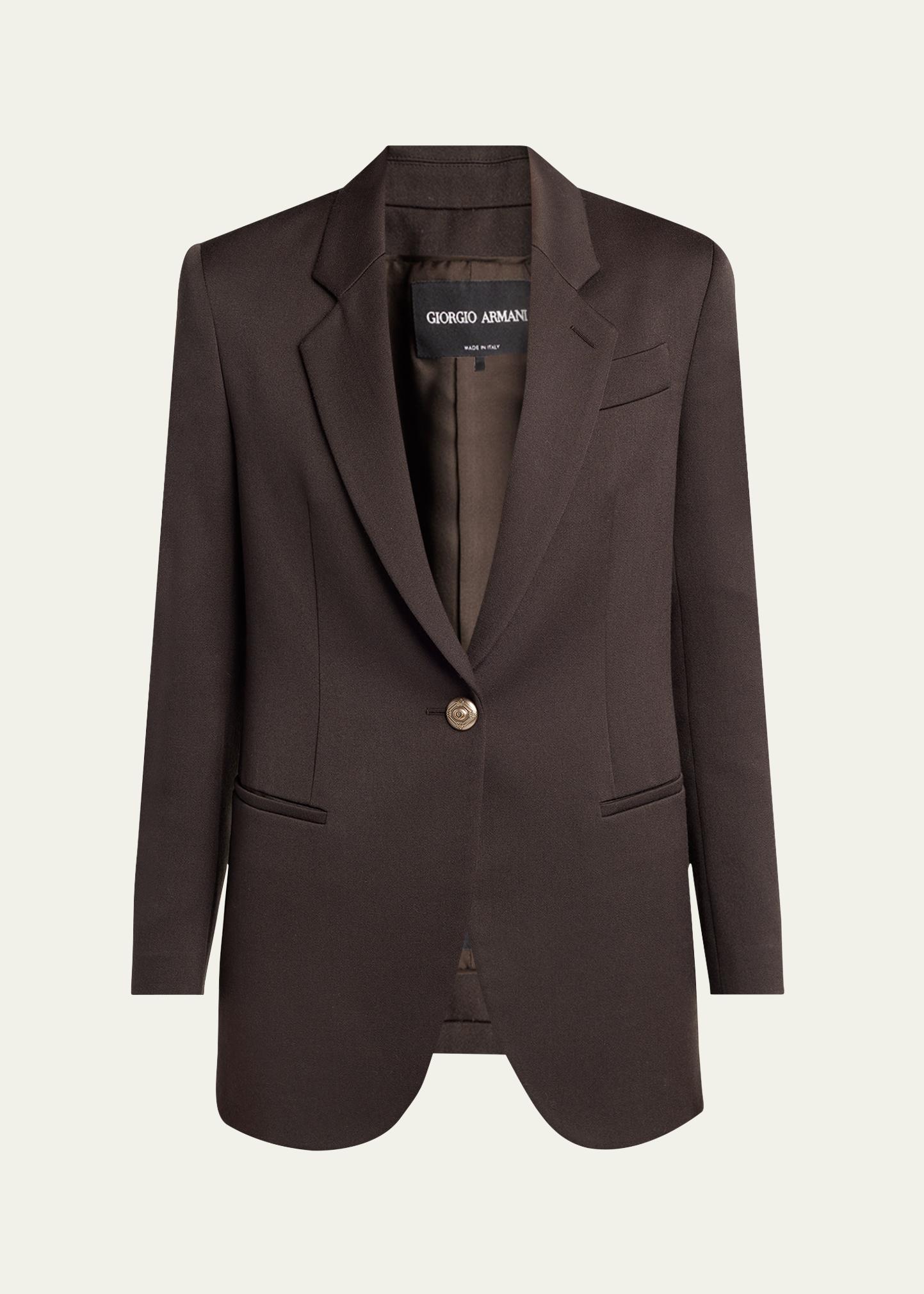 Giorgio Armani Virgin Wool Single-Breasted Blazer - Bergdorf Goodman