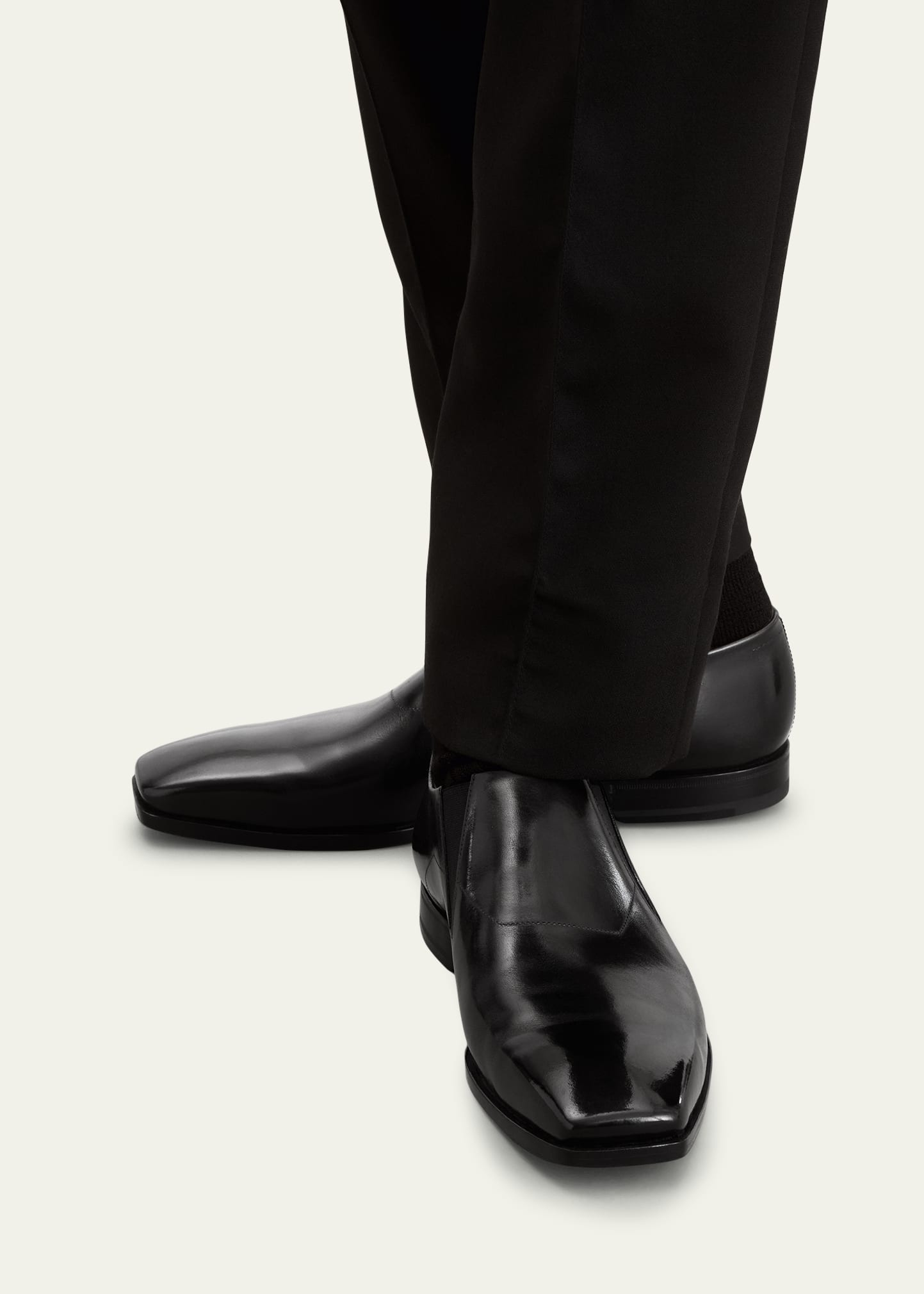Berluti Men's Mont Thabor Leather Square-Toe Venetian Loafers