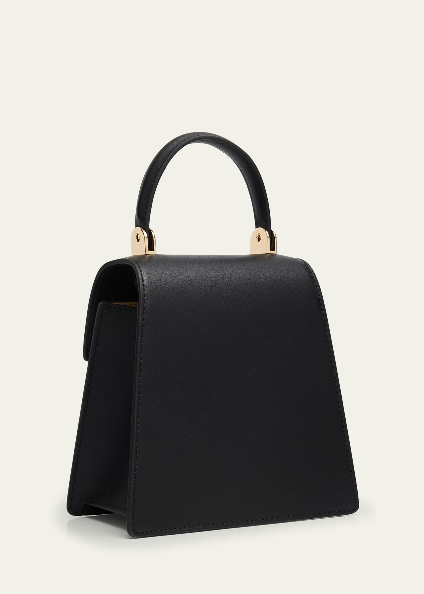 Cult Gaia Emilia Flower-Embellished Leather Top-Handle Bag