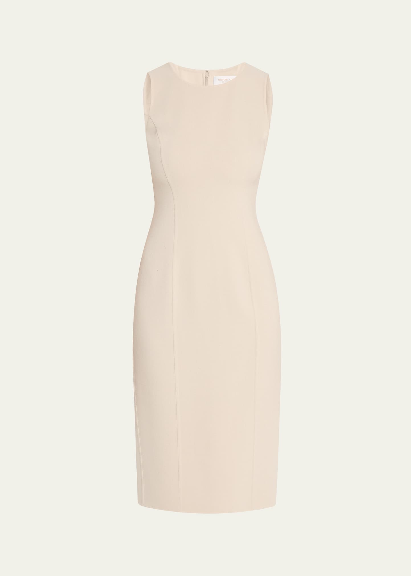 Sleeveless Sheath Wool-Blend Dress