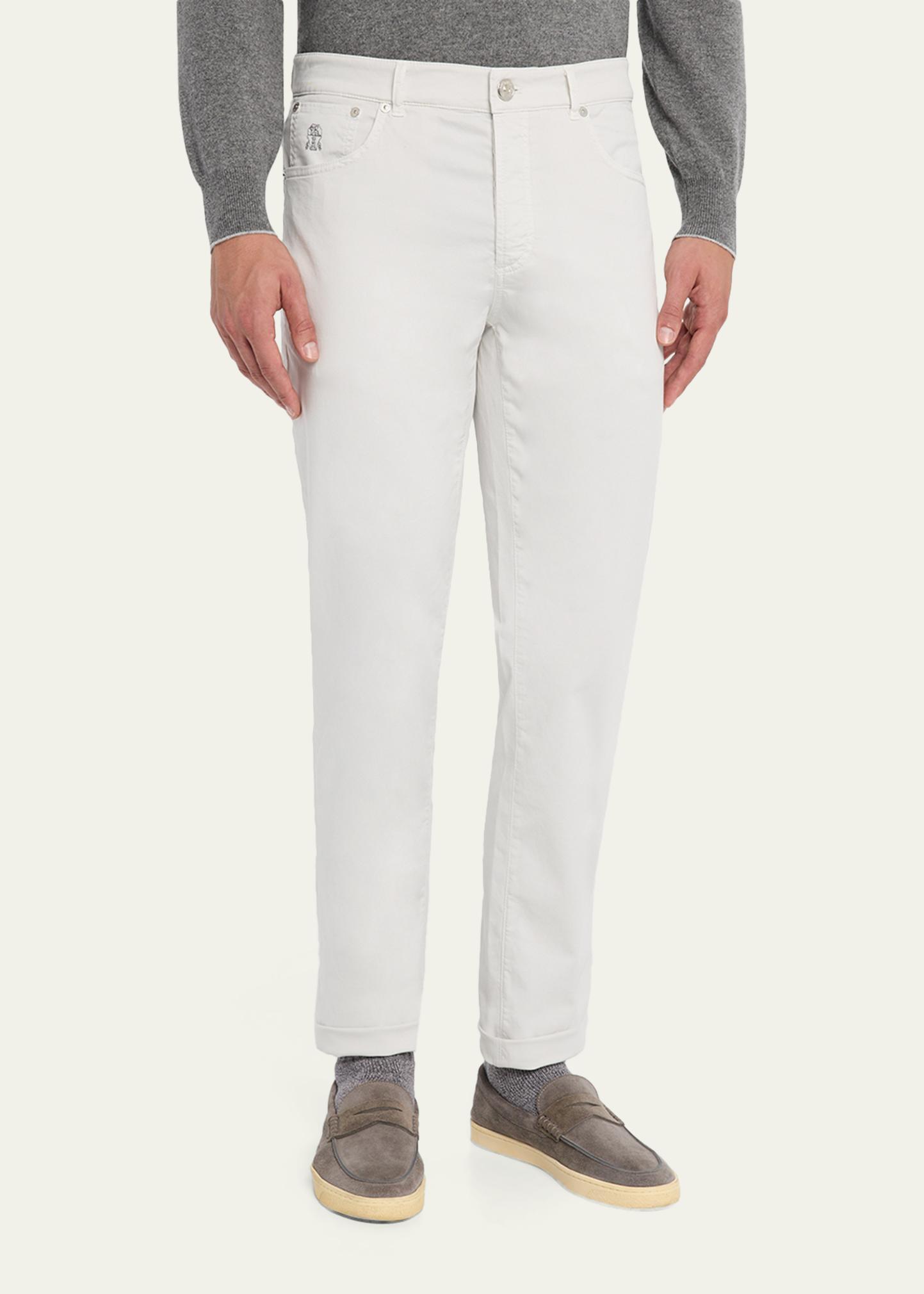 Brunello Cucinelli Men's Italian-Fit Denim Five-Pocket Pants