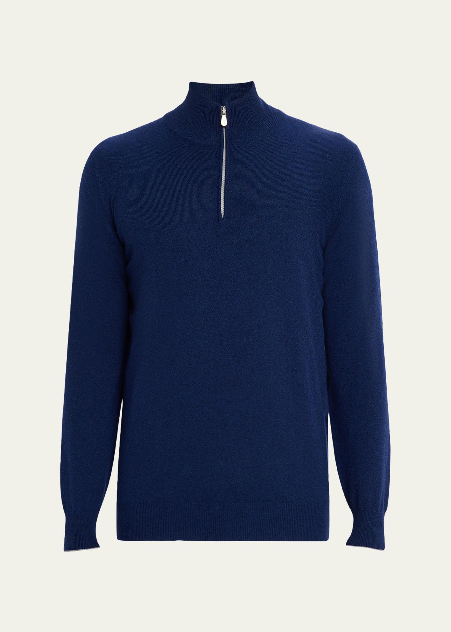 Brunello Cucinelli Men's Cashmere Quarter-Zip Sweater - Bergdorf