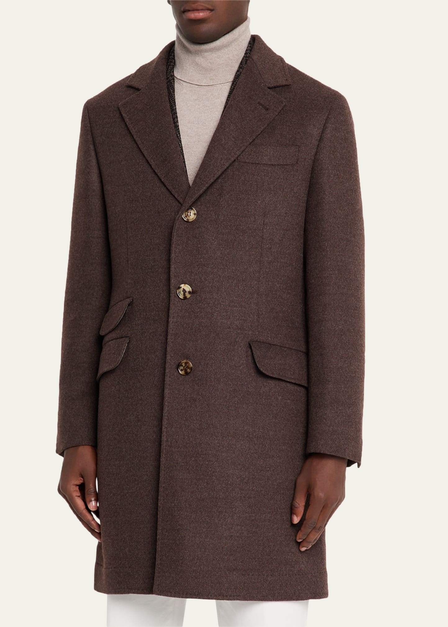 【ドンルク】＊BRUNELLO CUCINELLI＊ウールコートL Brunello Cucinelli Men's Traditional-Fit Wool Overcoat - Bergdorf