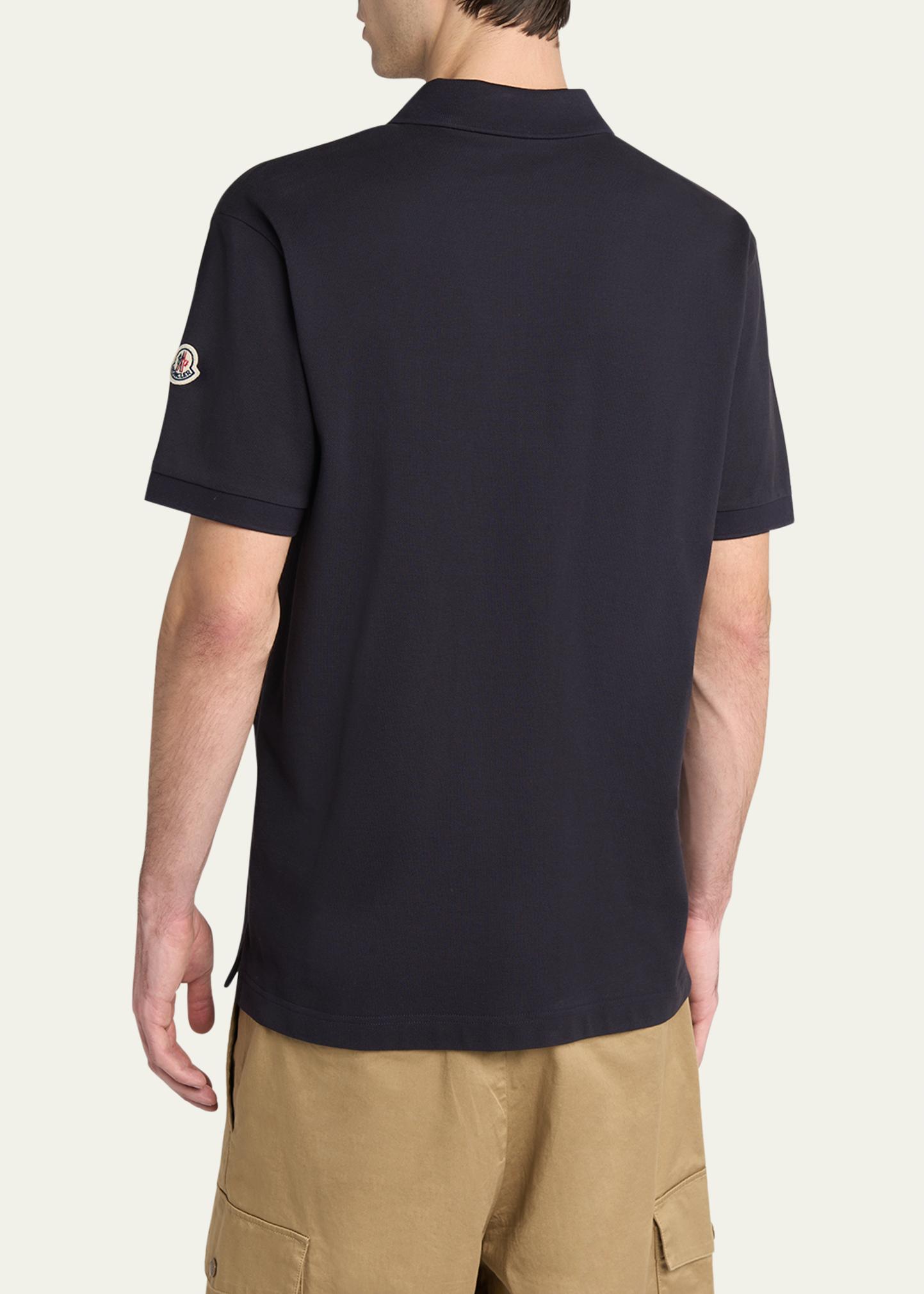Moncler Men's Cotton Archive Logo Polo Shirt - Bergdorf Goodman