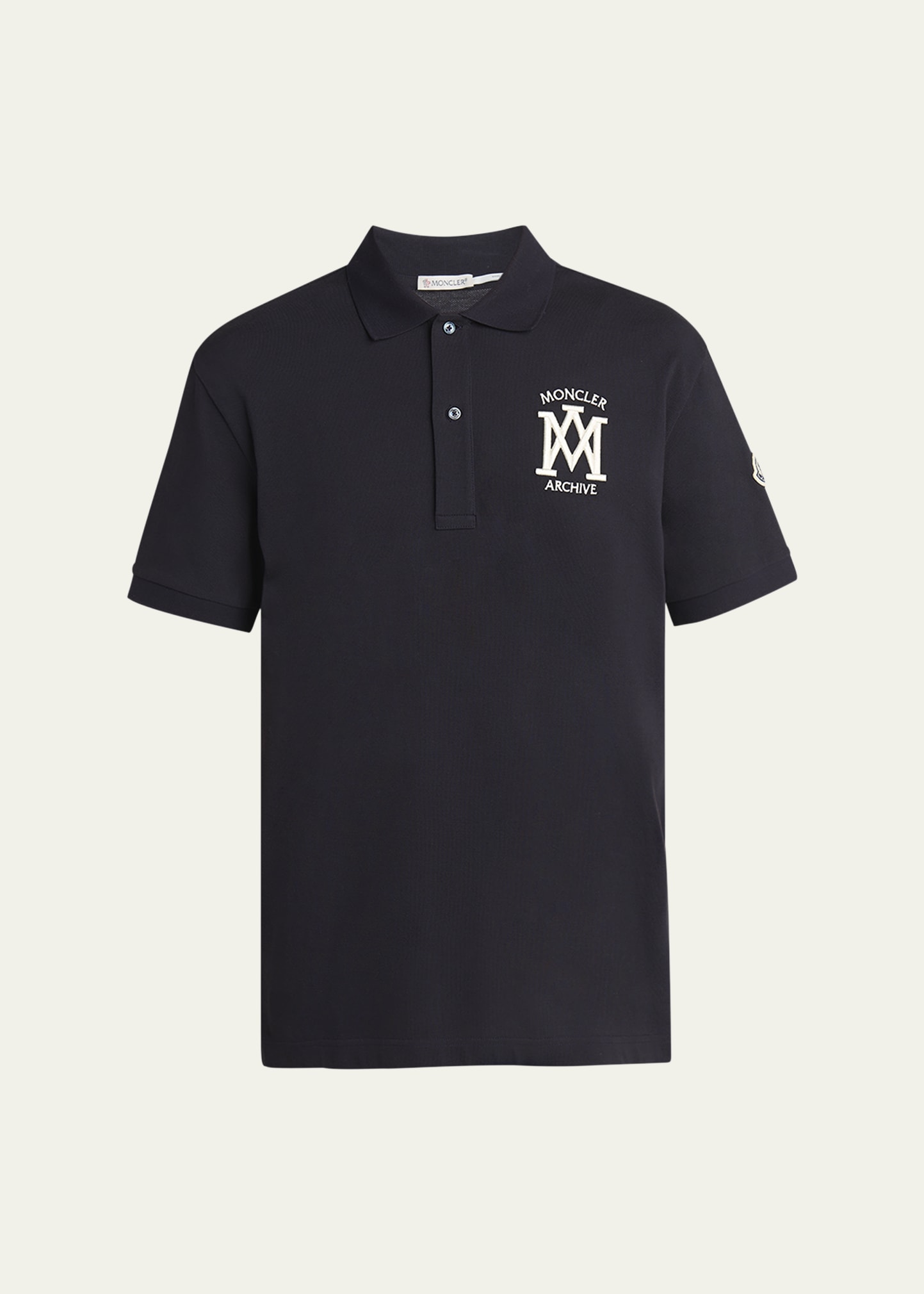 MONCLER ポロシャツarchive y2k opium SWAG ネイビー Moncler Men's Cotton Archive Logo Polo Shirt - Bergdorf Goodman