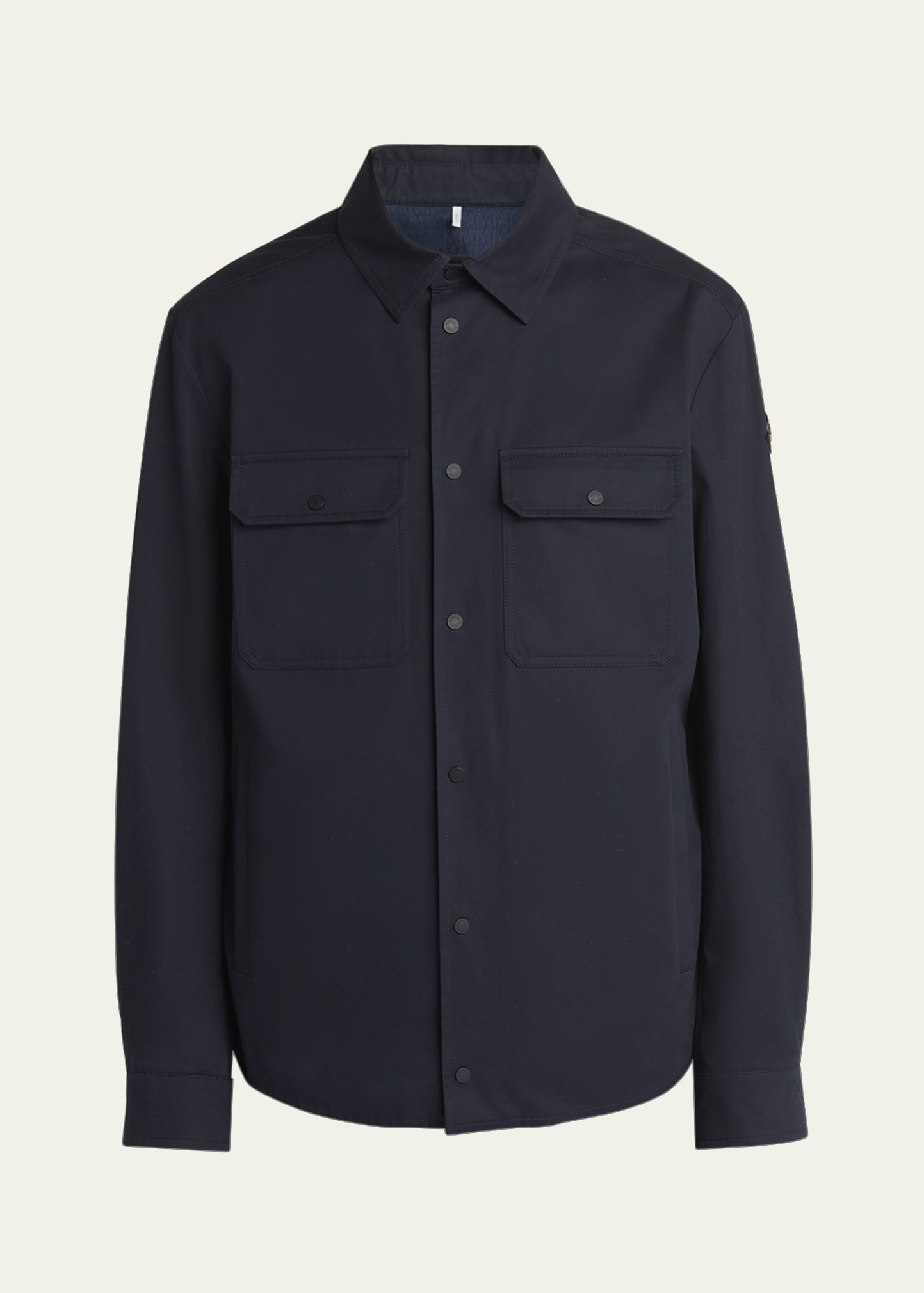 Moncler Men's Gabardine Snap-Front Overshirt - Bergdorf Goodman