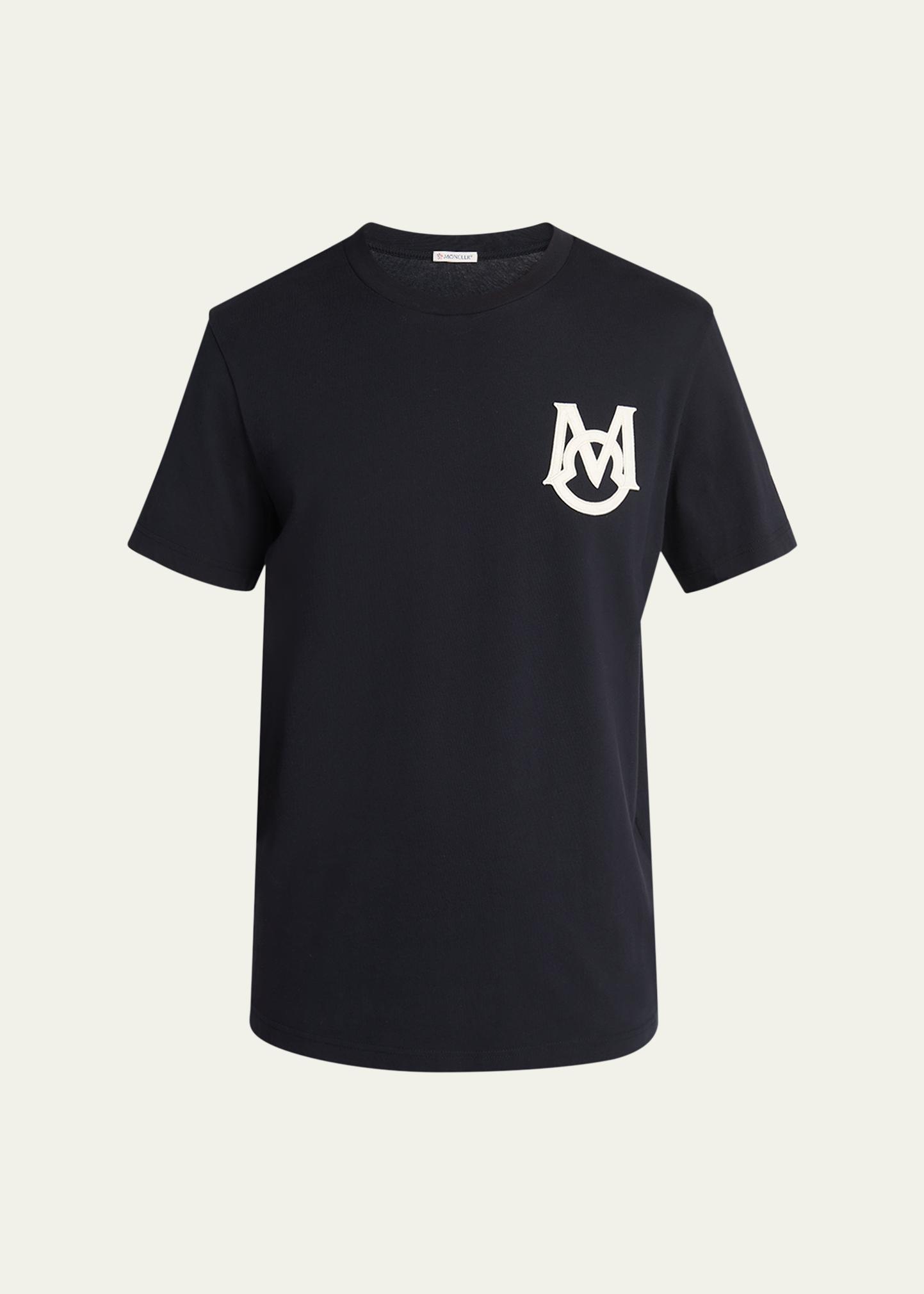 Moncler Men's Monogram Applique Crewneck T-Shirt - Bergdorf Goodman