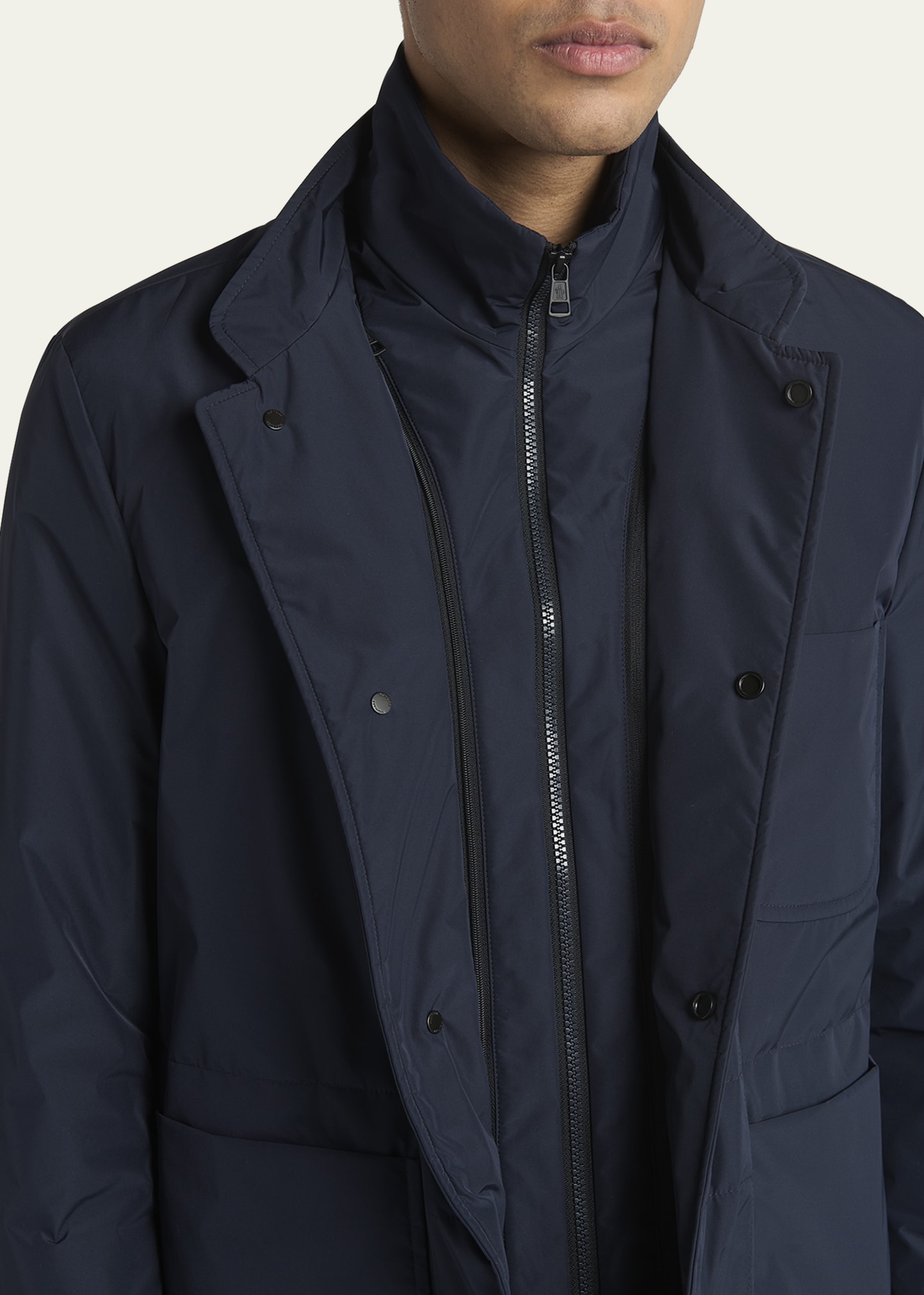 Moncler Men's Edit Navy Brieuc Jacket - Bergdorf Goodman