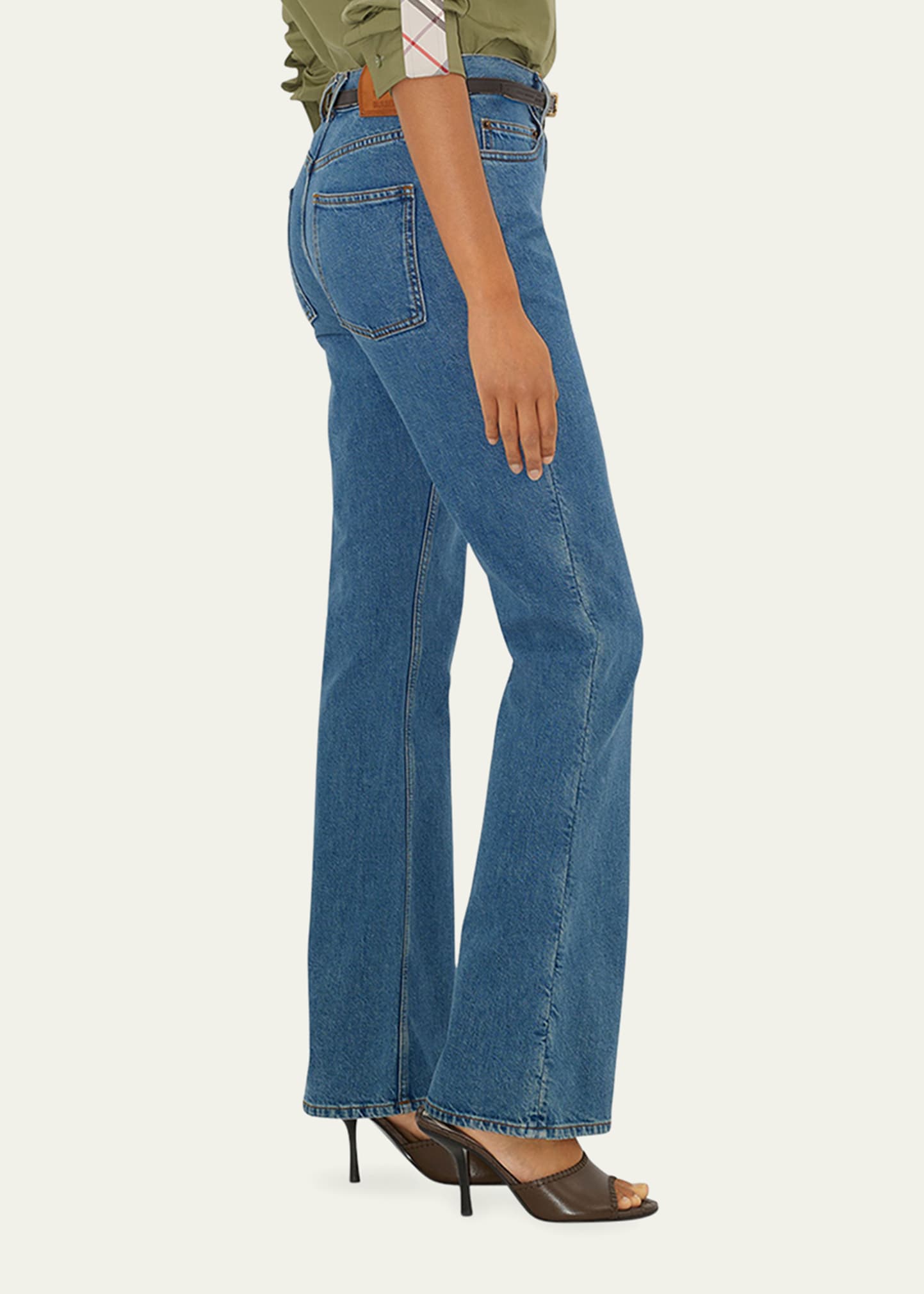 Burberry Mid-Rise Bootcut-Leg Jeans - Bergdorf Goodman