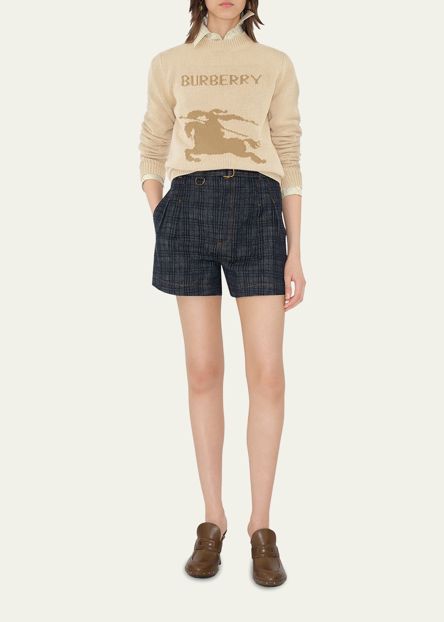 Burberry EKD Wool-Cashmere Crewneck Sweater - Bergdorf Goodman