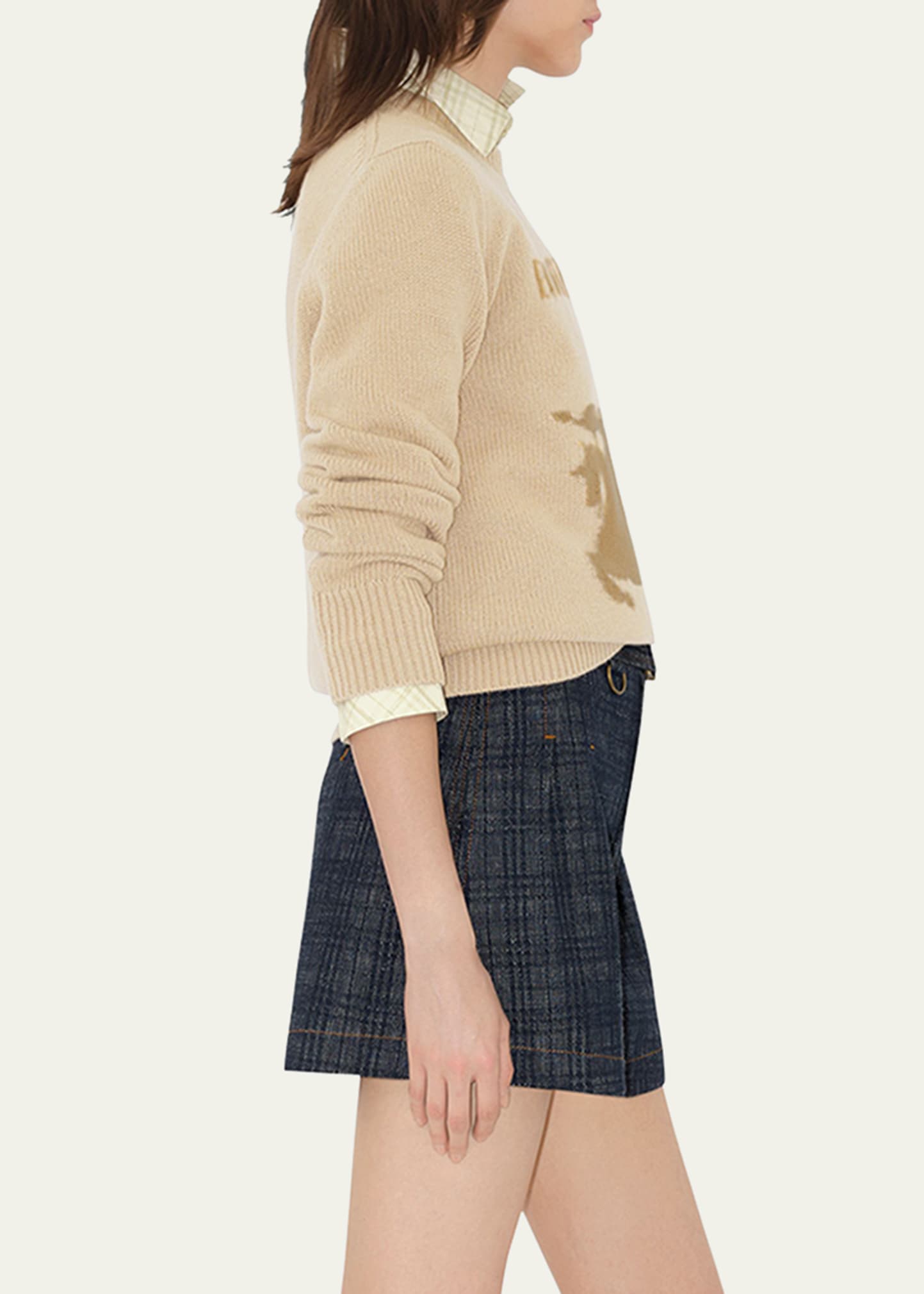 Burberry EKD Wool-Cashmere Crewneck Sweater - Bergdorf Goodman