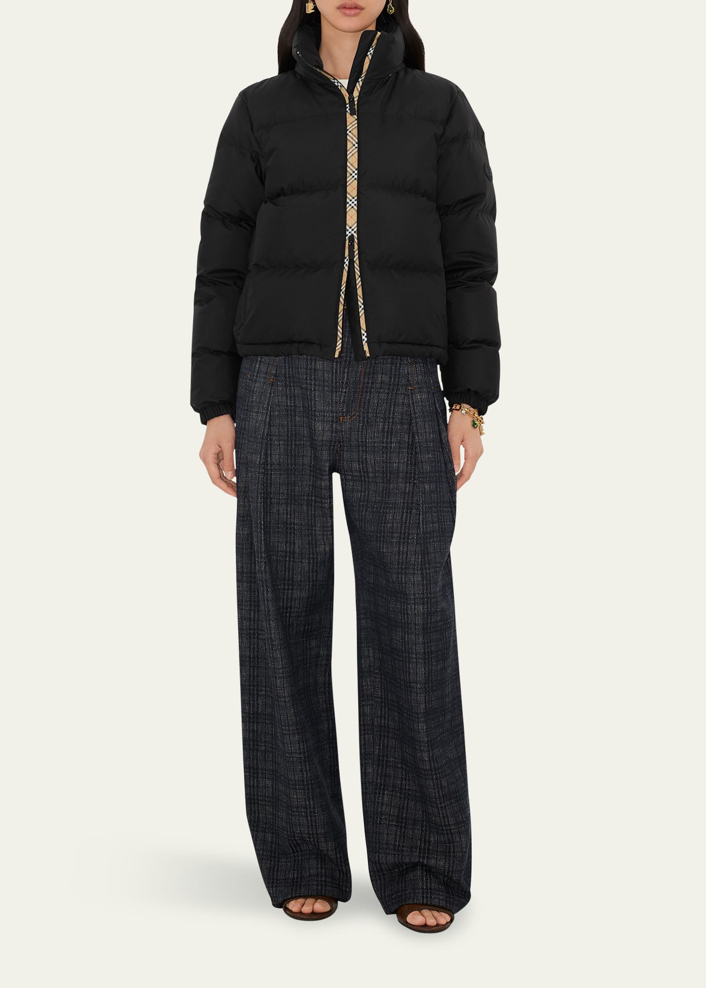 Burberry Ambleside Check Zipper Puffer Jacket With Hood - Bergdorf