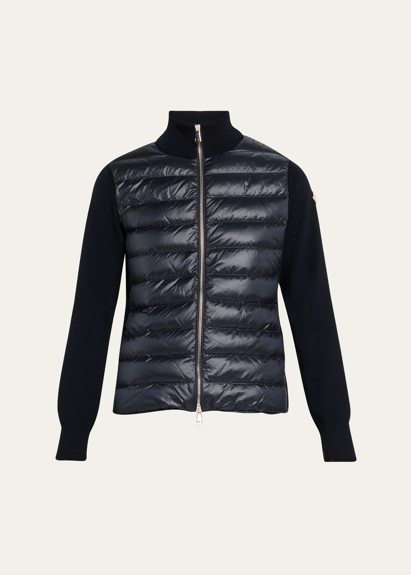 Moncler Combo Down Short Cardigan - Bergdorf Goodman