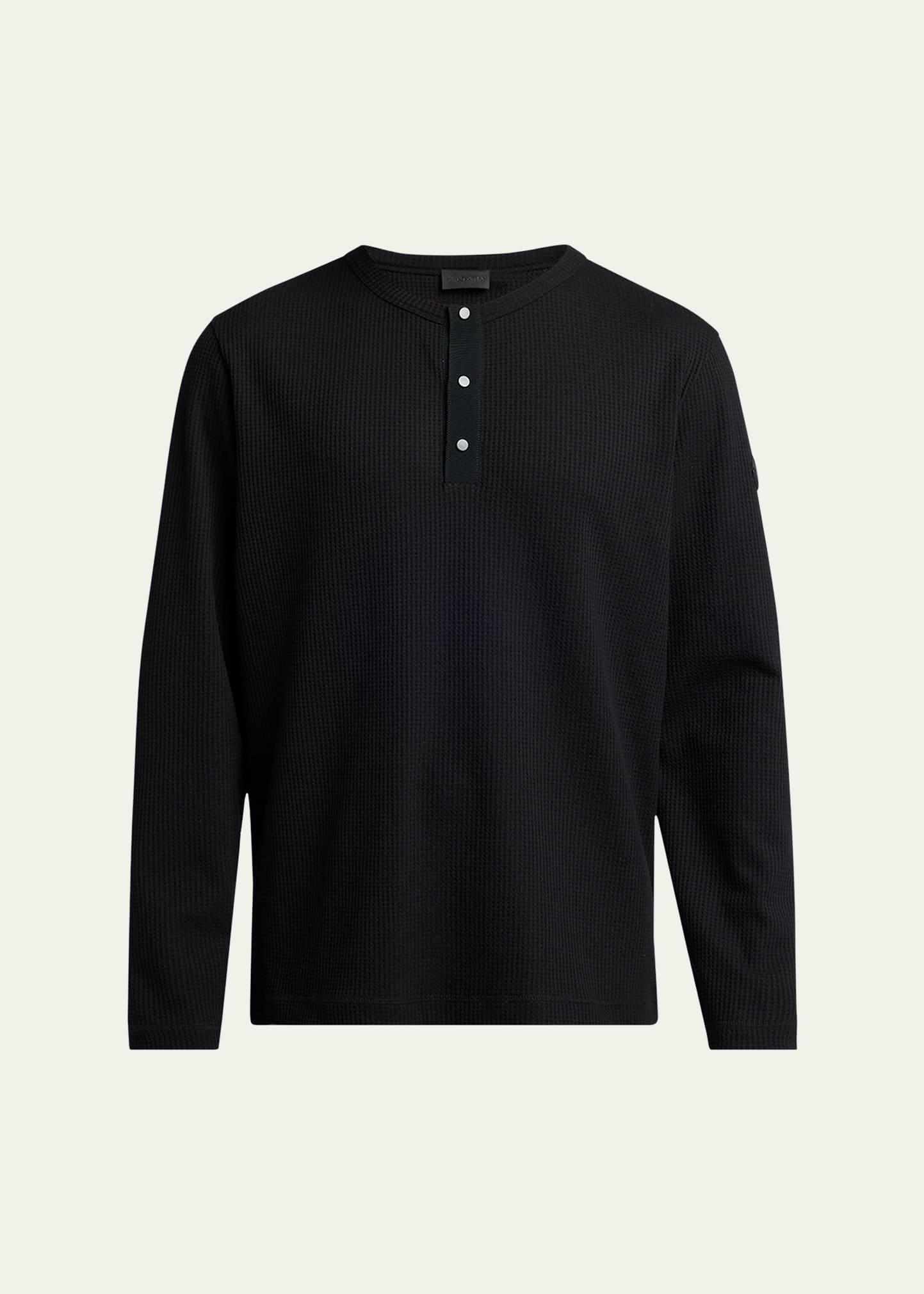 極美品 23SS MONCLER ワッフル コットンニット セーター Ｍ Moncler Men's Waffle Knit Long-Sleeve Henley T-Shirt - Bergdorf