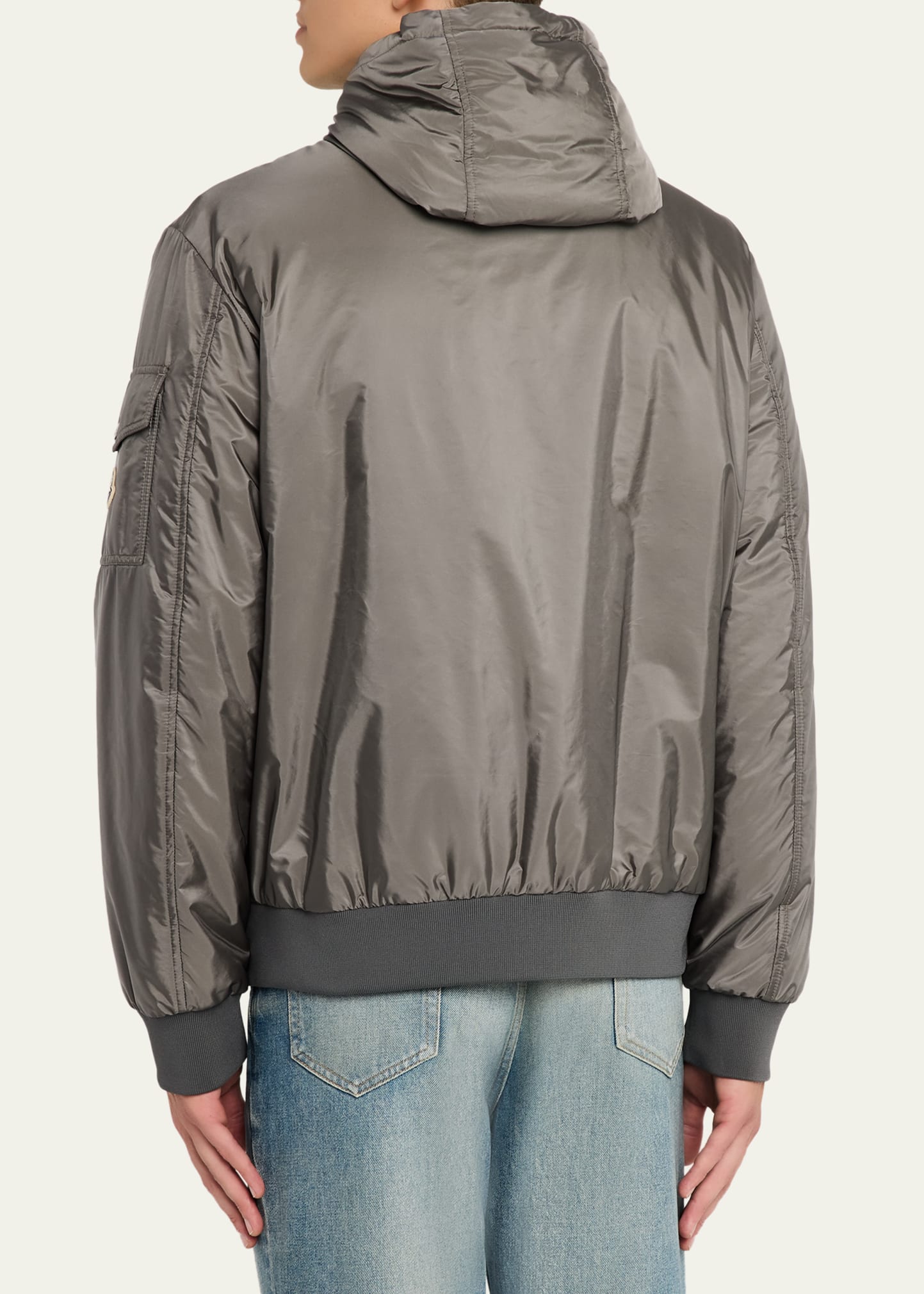 Moncler Men's Poiliot Hooded Nylon Down Jacket - Bergdorf Goodman