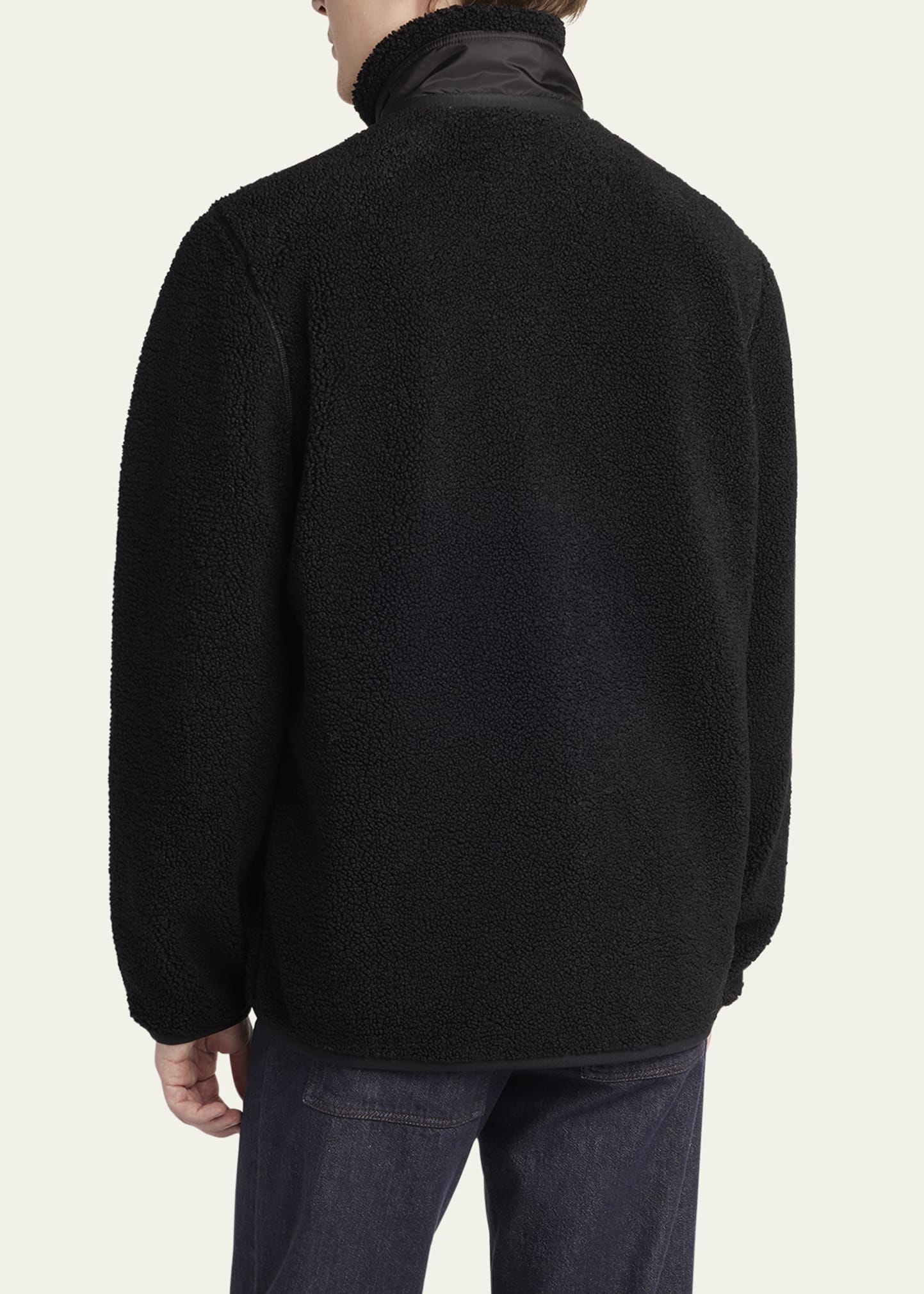 Moncler Men's Teddy Boucle Full-Zip Jacket - Bergdorf Goodman