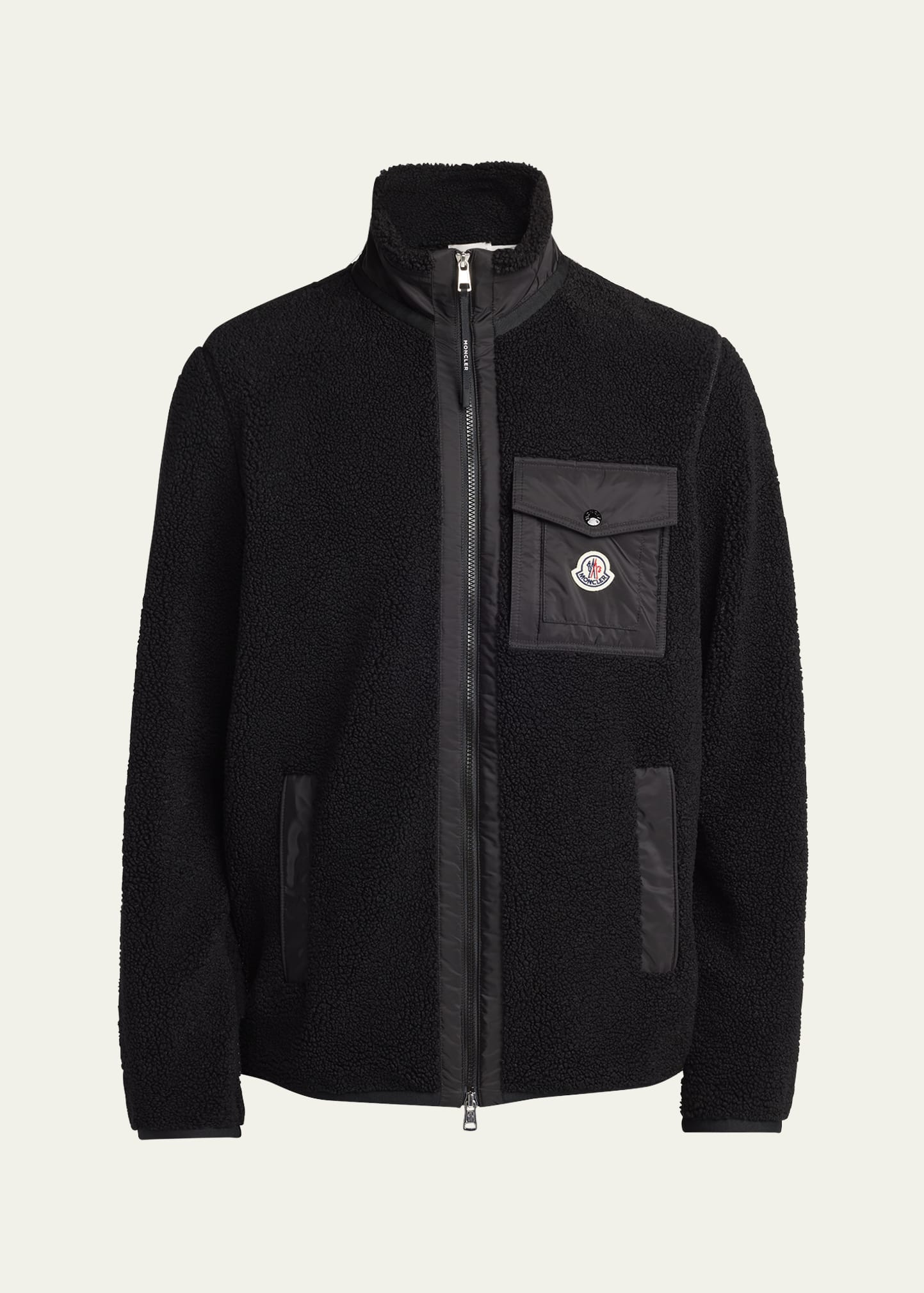 モンクレール Moncler Men's Teddy Boucle Full-Zip Jacket - Bergdorf Goodman