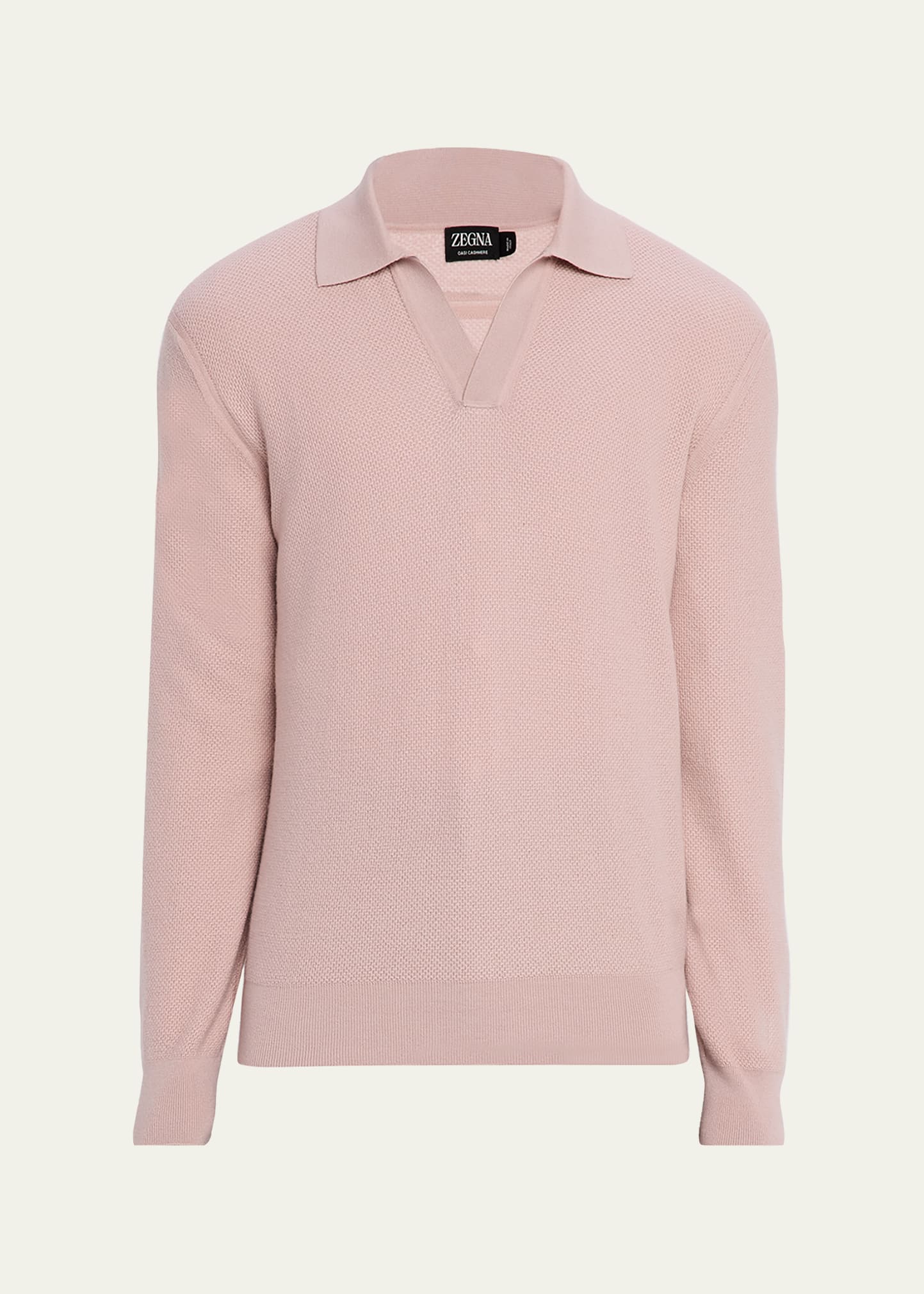 ZEGNA Men's Oasi Cashmere Johnny Collar Polo Sweater - Bergdorf