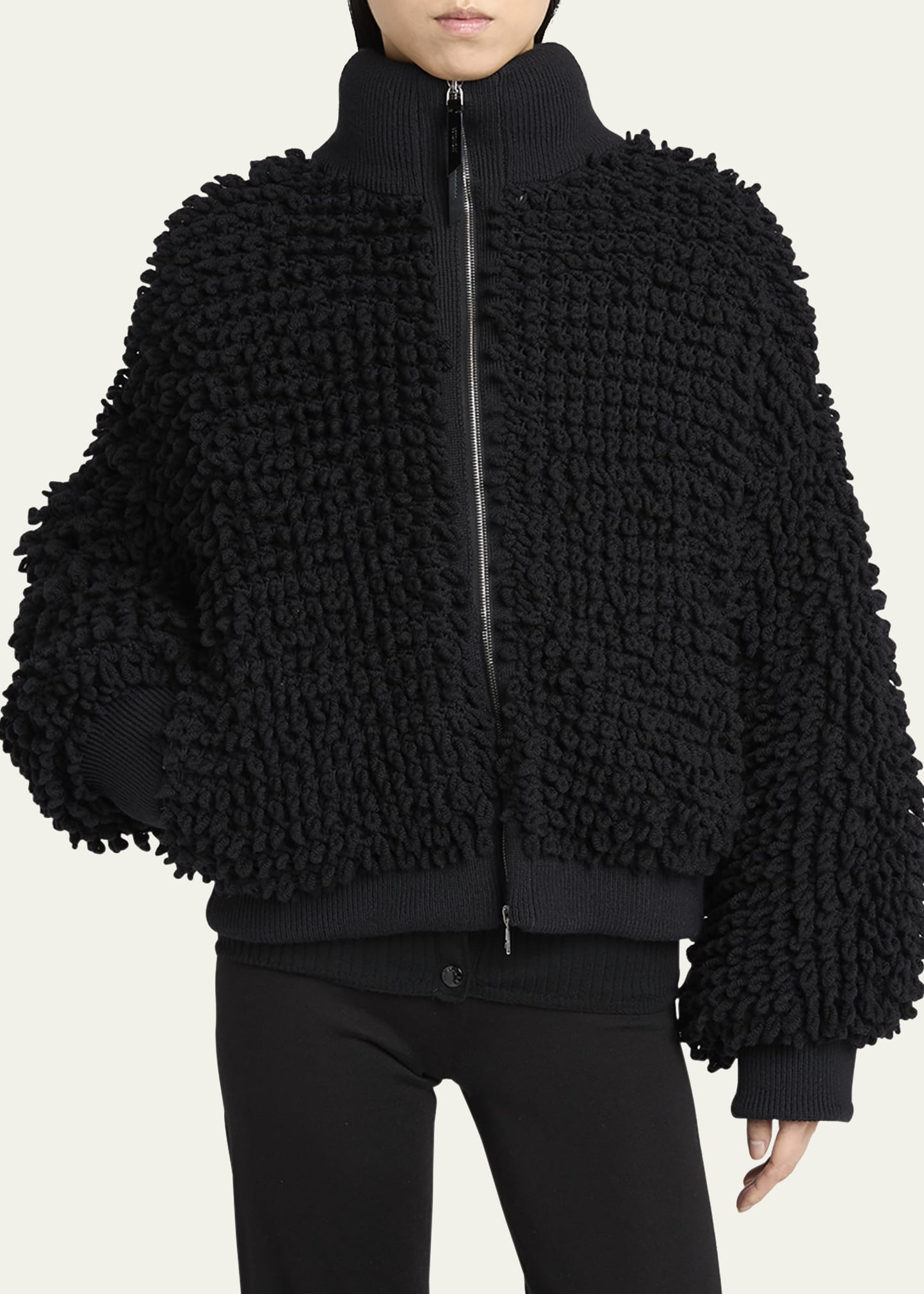 Moncler Genius x EE72 by Edward Enninful Wool Blend Zip-Up