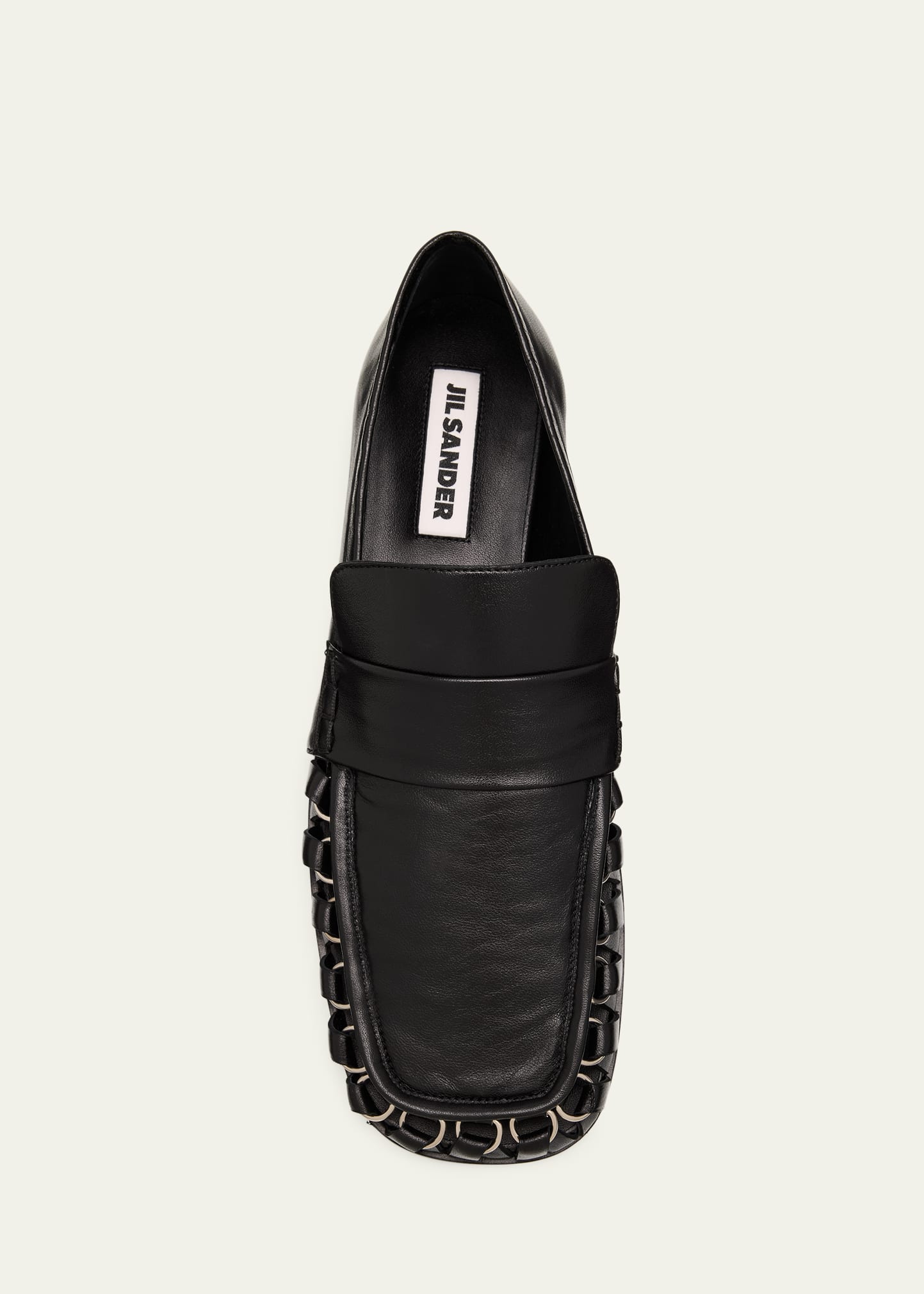 Jil Sander Leather Slip-On Loafers - Bergdorf Goodman