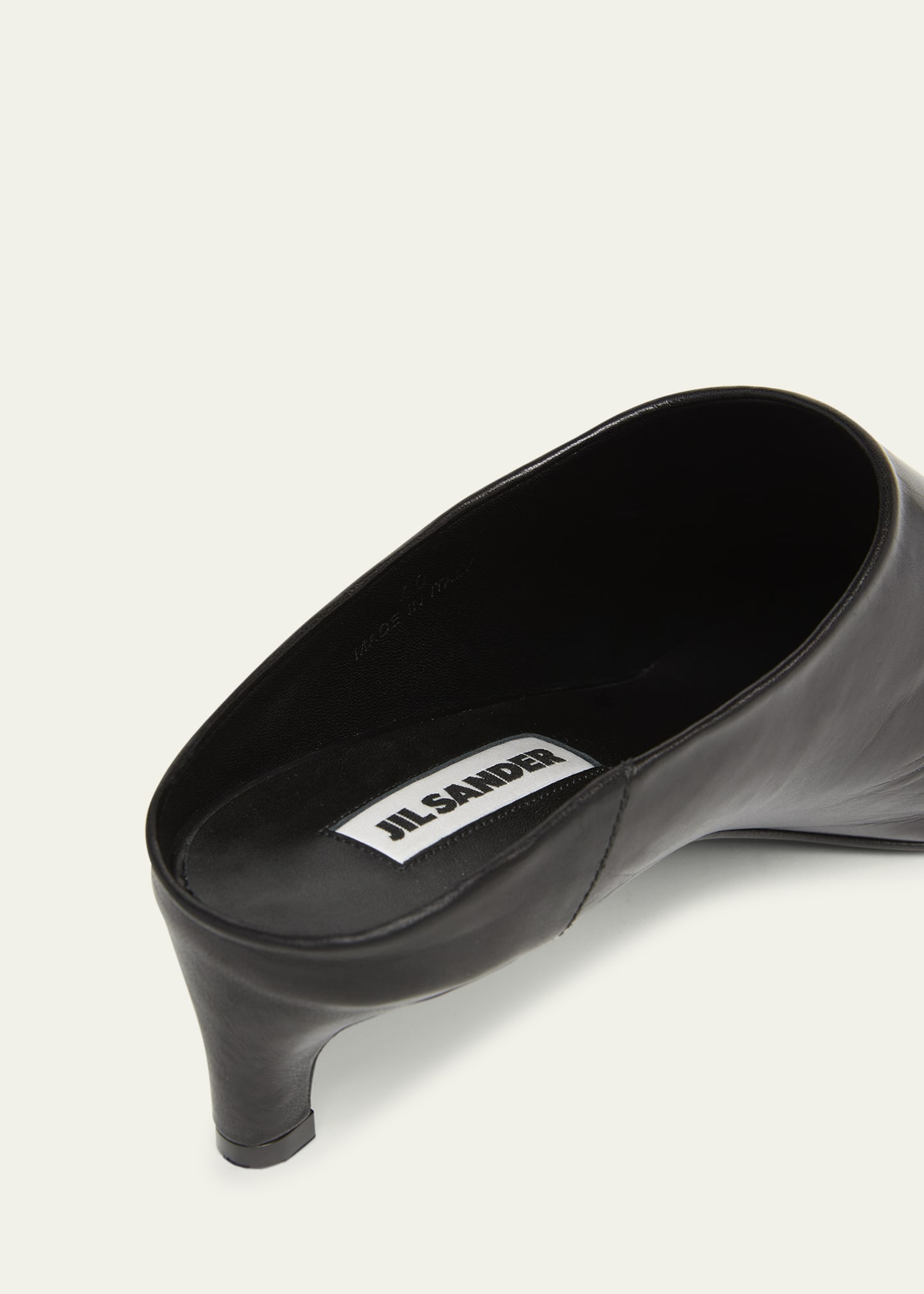 Jil Sander Leather Kitten Mule Pumps - Bergdorf Goodman
