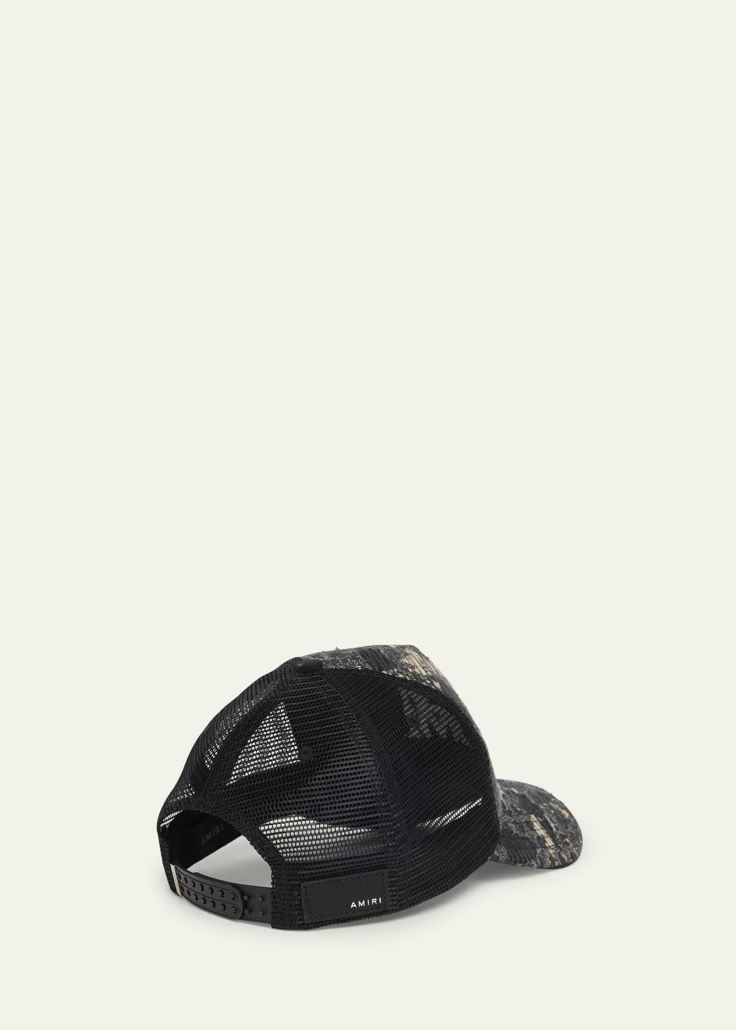 AMIRI BANDANA REPAIR TRUCKER HAT アミリ AMIRI Black Bandana Repair Trucker Cap Amiri
