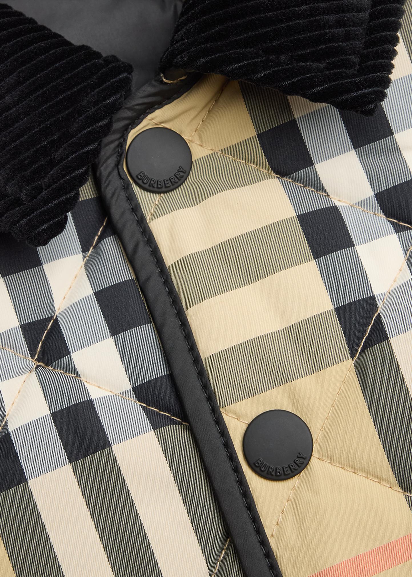 Burberry Boy's Milo Check Quilted Jacket, Size 12M-2T - Bergdorf