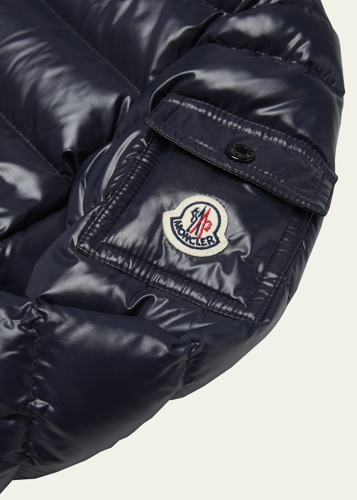 Moncler Girl's Moka Long Down Coat, Size 8-10 - Bergdorf Goodman