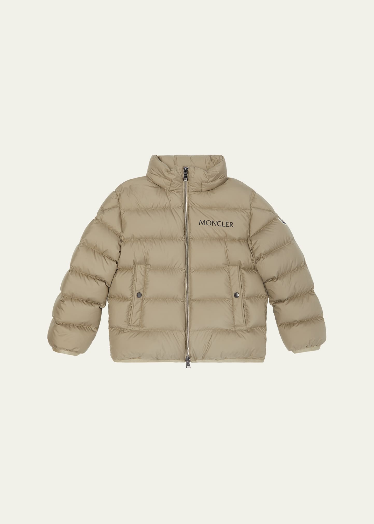 Moncler Boy's Bajan Airsoft Hooded Zip-Front Down Jacket