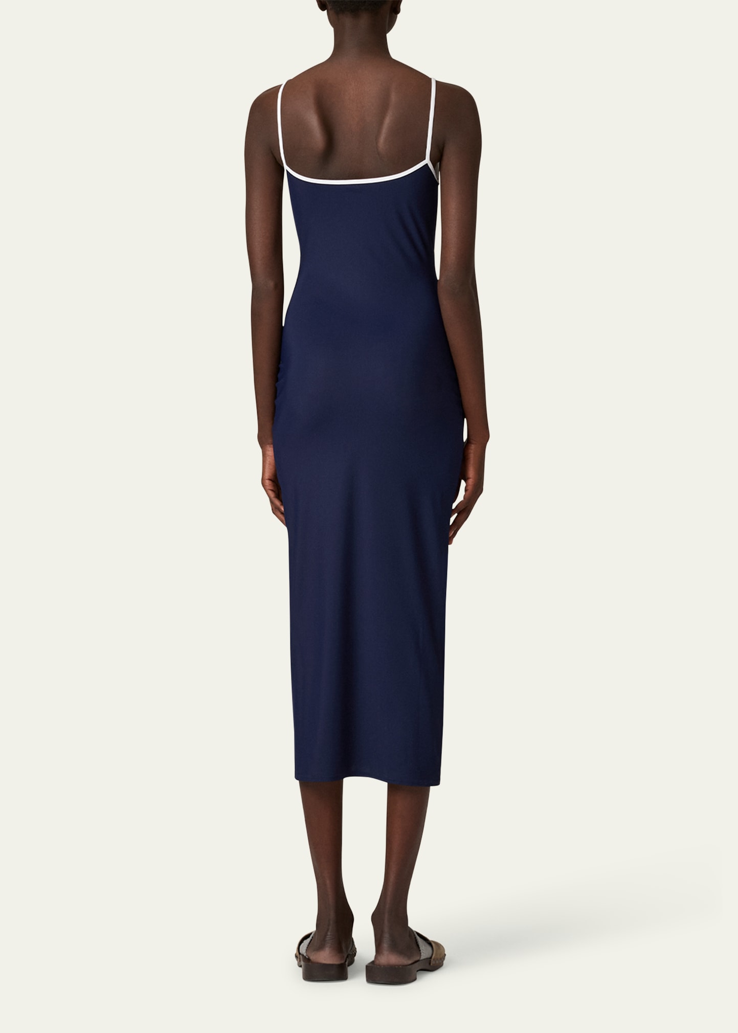 knee length gauze dress Beach Dress, Marble Black