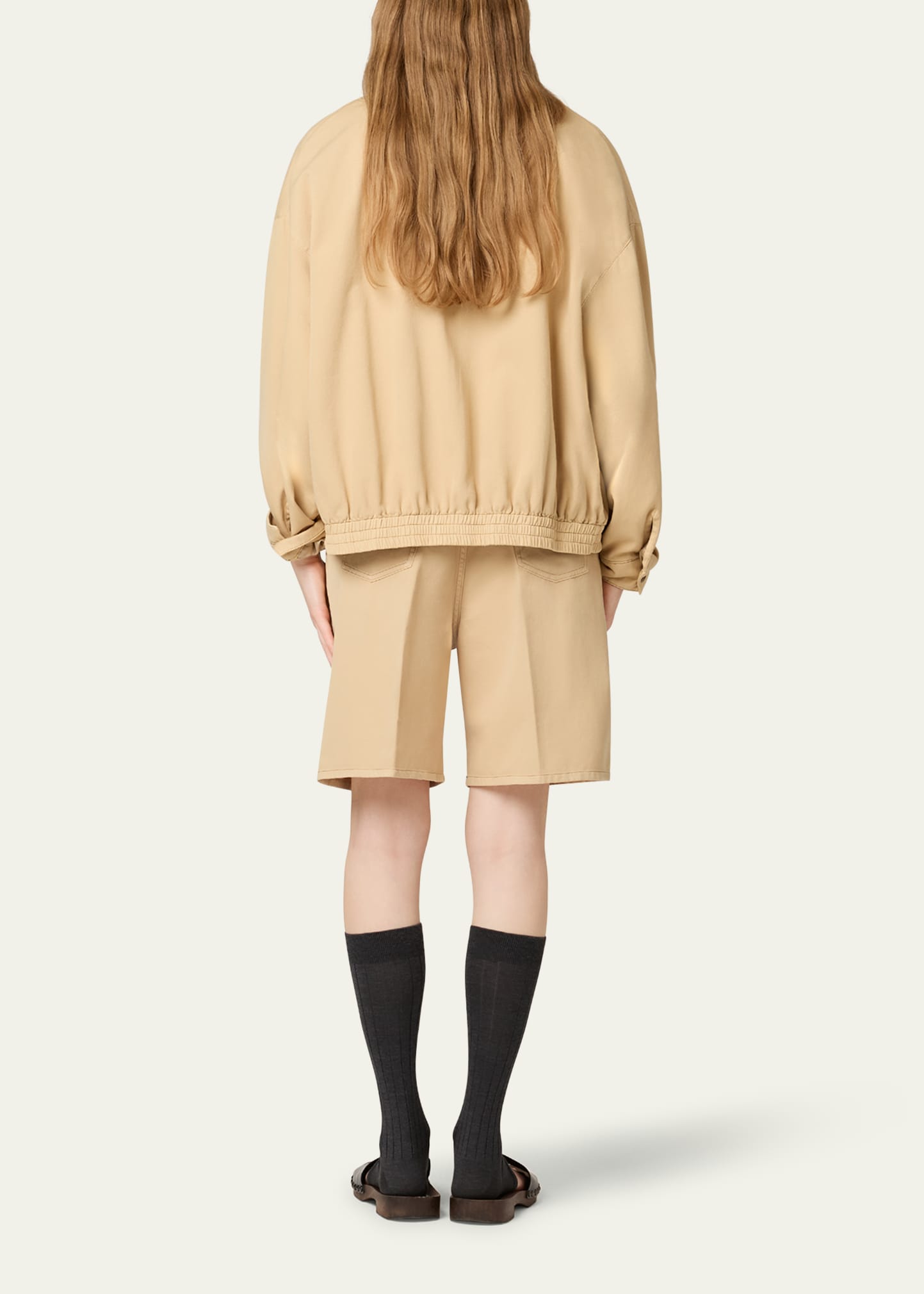 ジャケット・アウター miumiu archive light spring coat MIU MIU 2003 Fitted 1970s Jacket in Woven Polyester – ENDYMA
