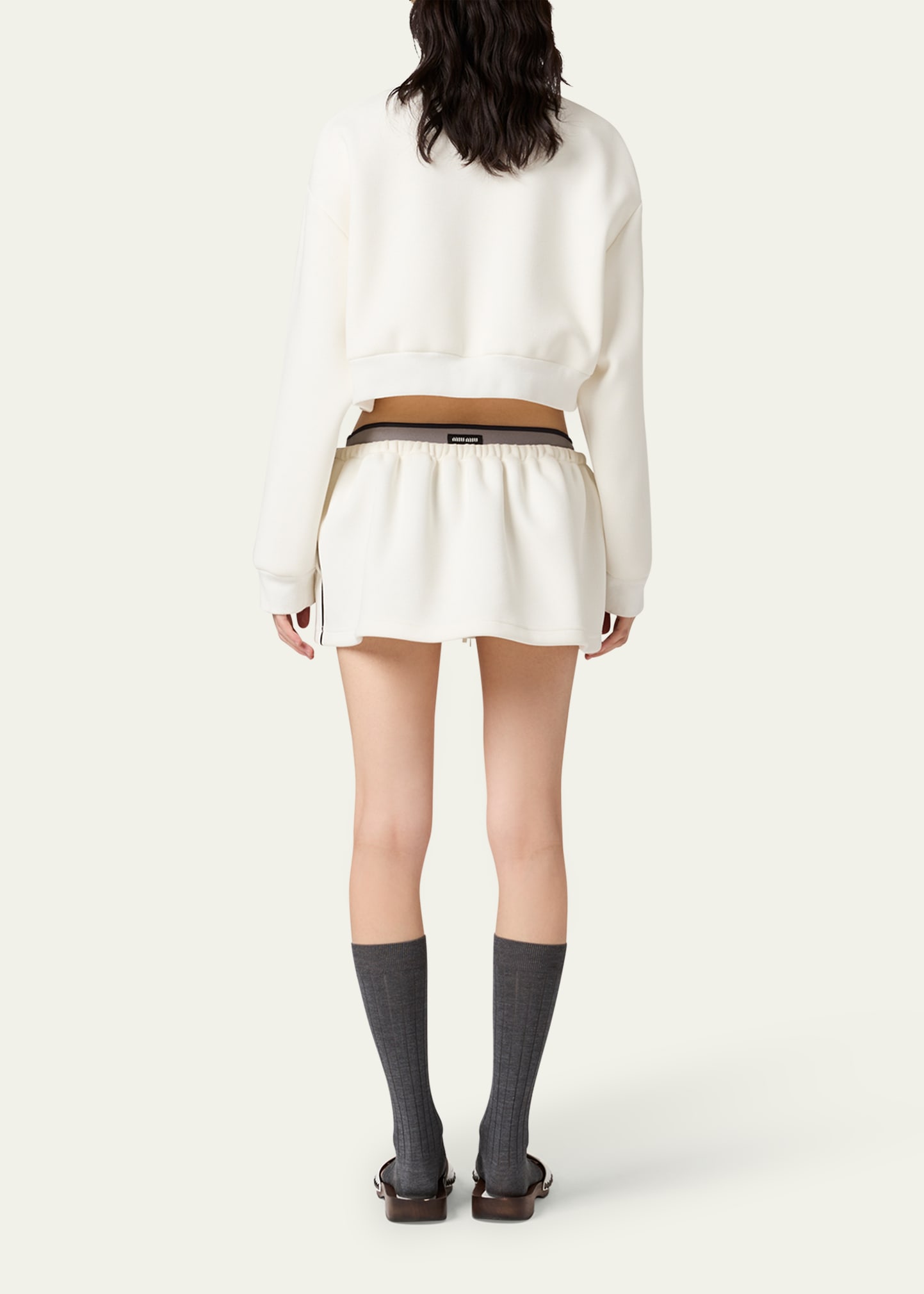 Miu Miu Piquet Cropped Zip Jacket - Bergdorf Goodman