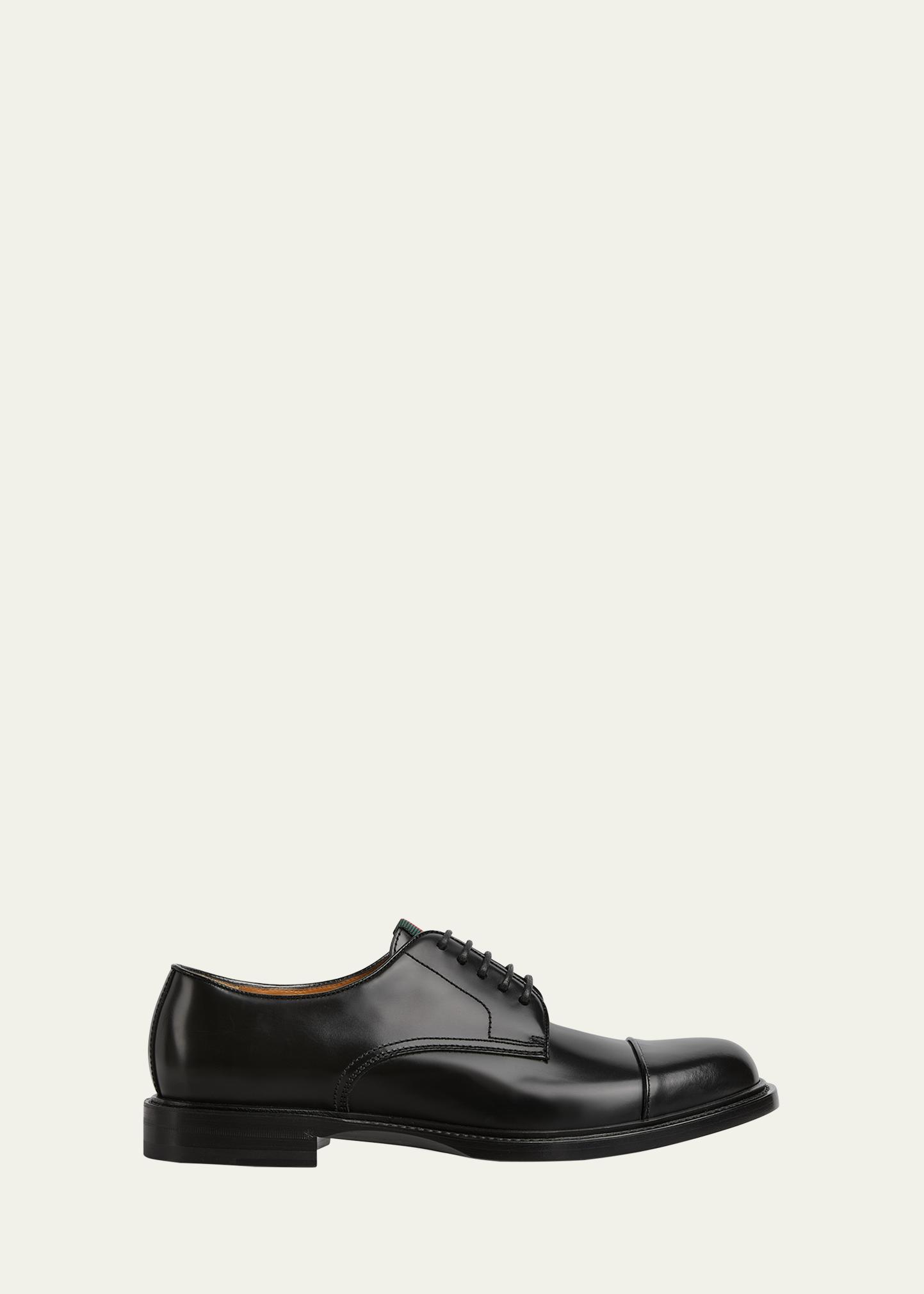 Gucci Men\'s Black cap toe leather Oxford\'s size 9, made in Italy Gucci Men main image 3