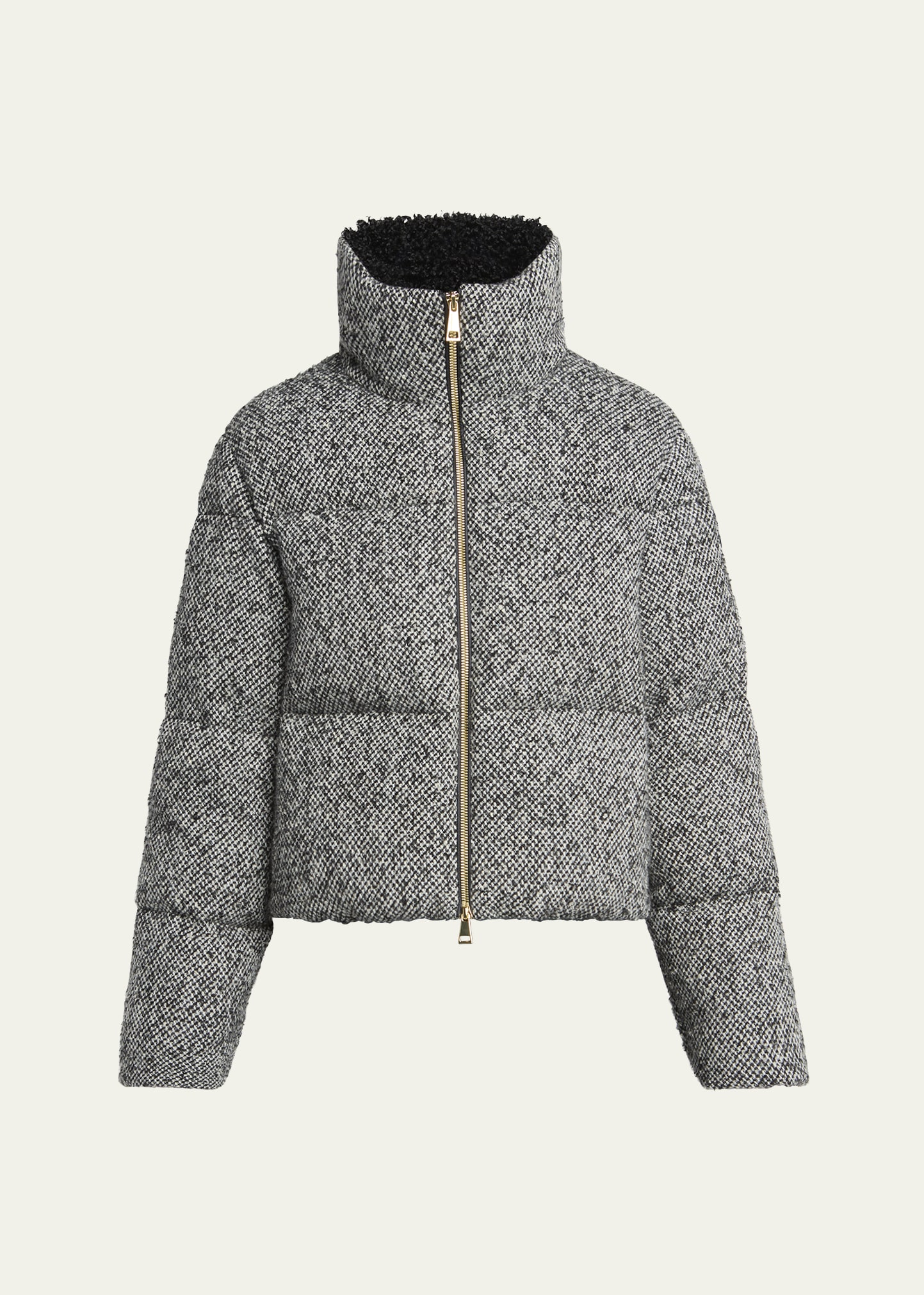 Moncler Brezesse Wool-Blend Short Down Jacket - Bergdorf Goodman