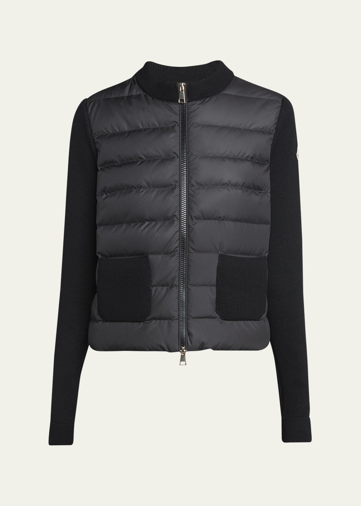 Moncler Padded Wool Zip-Up Cardigan - Bergdorf Goodman